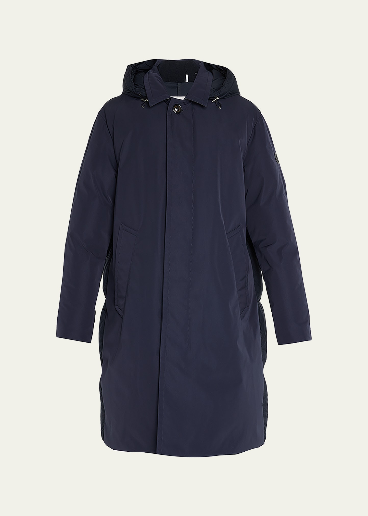 Moncler Men's Lopevi Long Puffer Coat In Navy