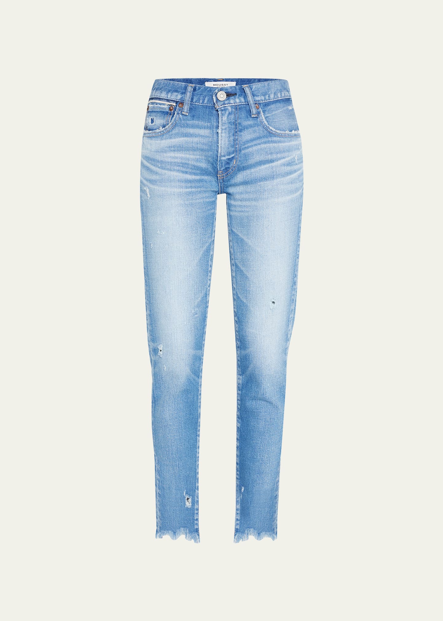 MOUSSY VINTAGE DIANA DISTRESSED SKINNY LONG JEANS