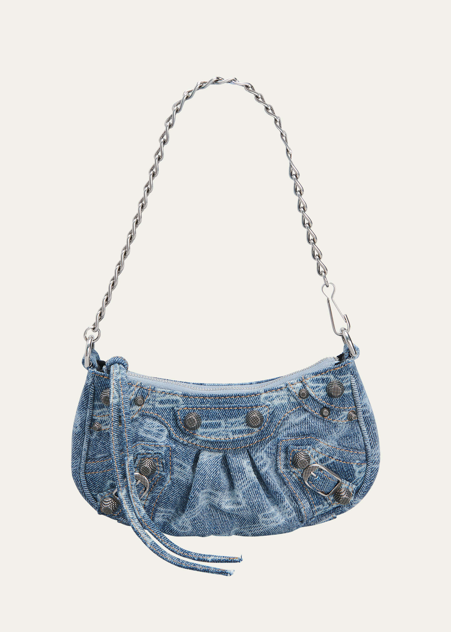 Le Cagole Mini Denim Shoulder Bag | ModeSens