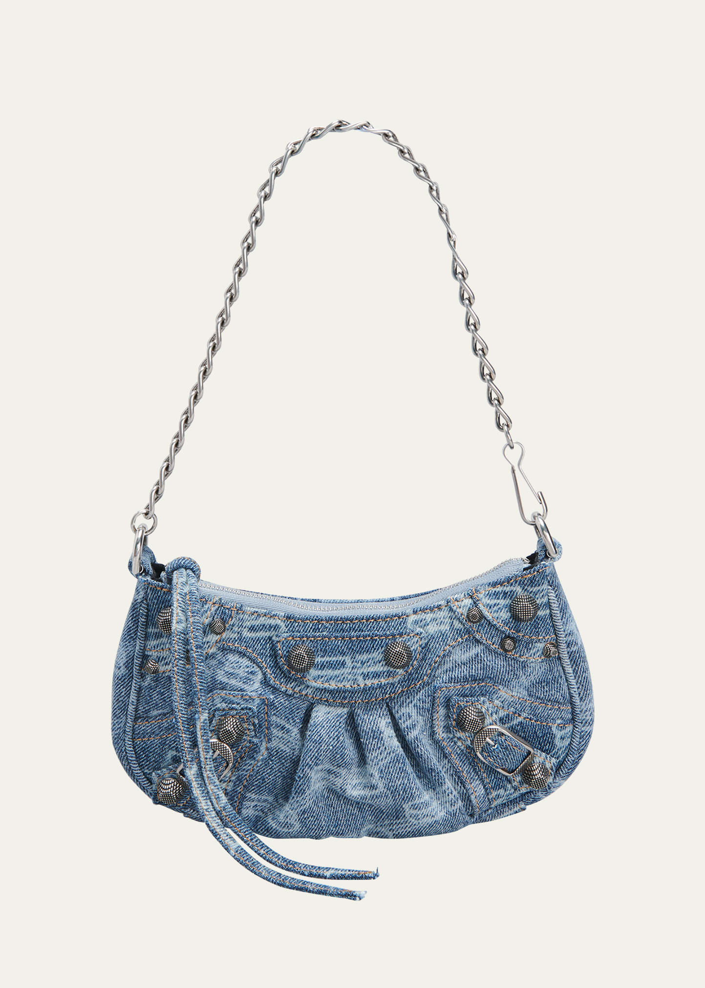 Le Cagole Mini Denim Shoulder Bag ModeSens