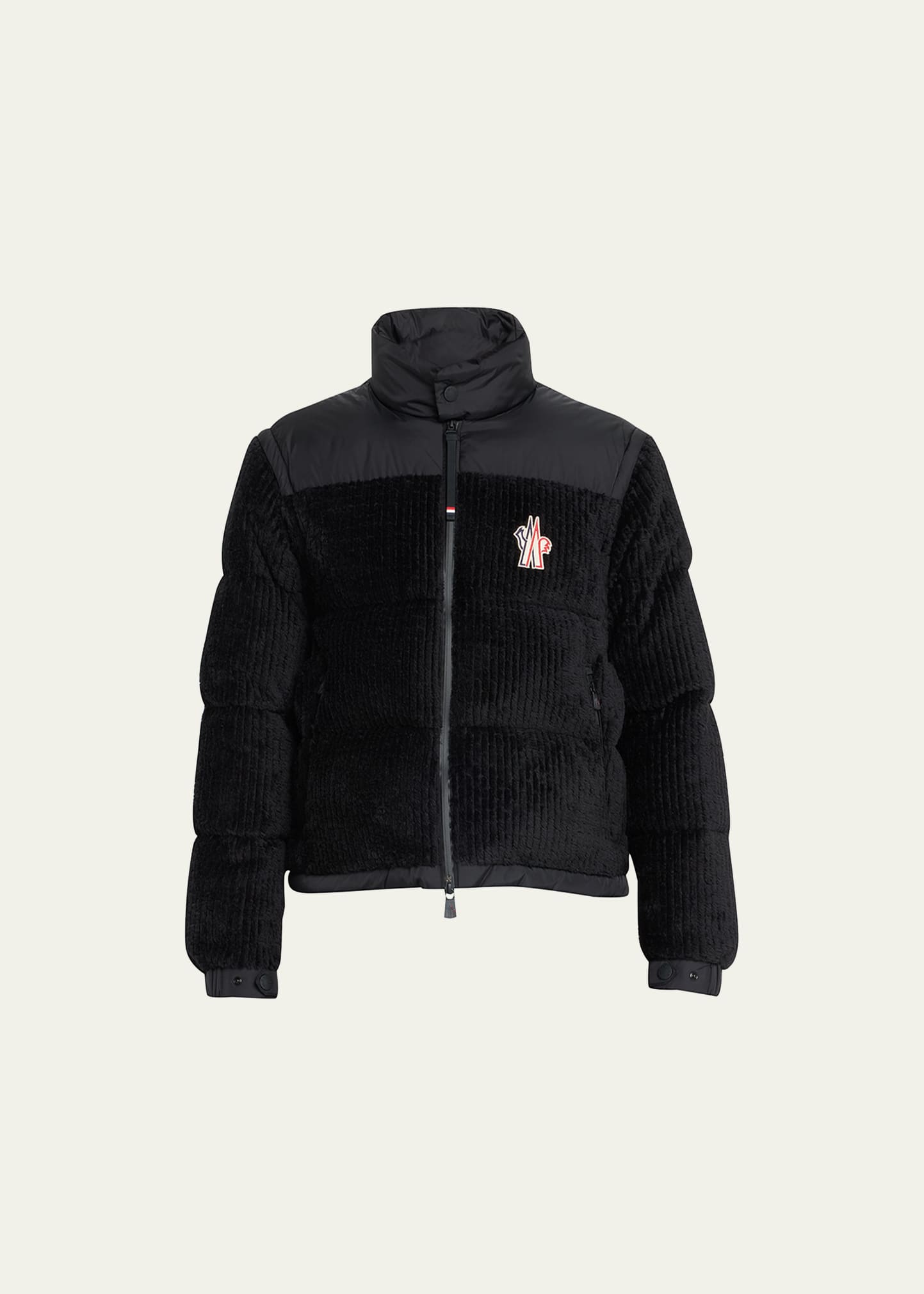 Shop Moncler Men's Granier Corded Bomber Jacket In Black