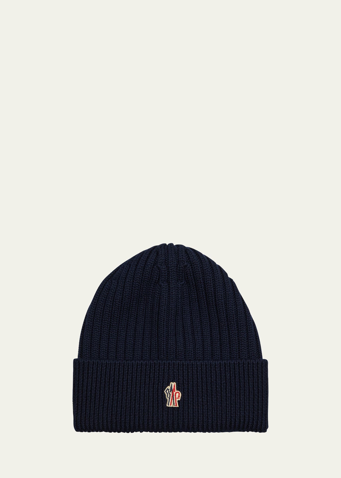 Moncler Bonnet En Laine In Navy