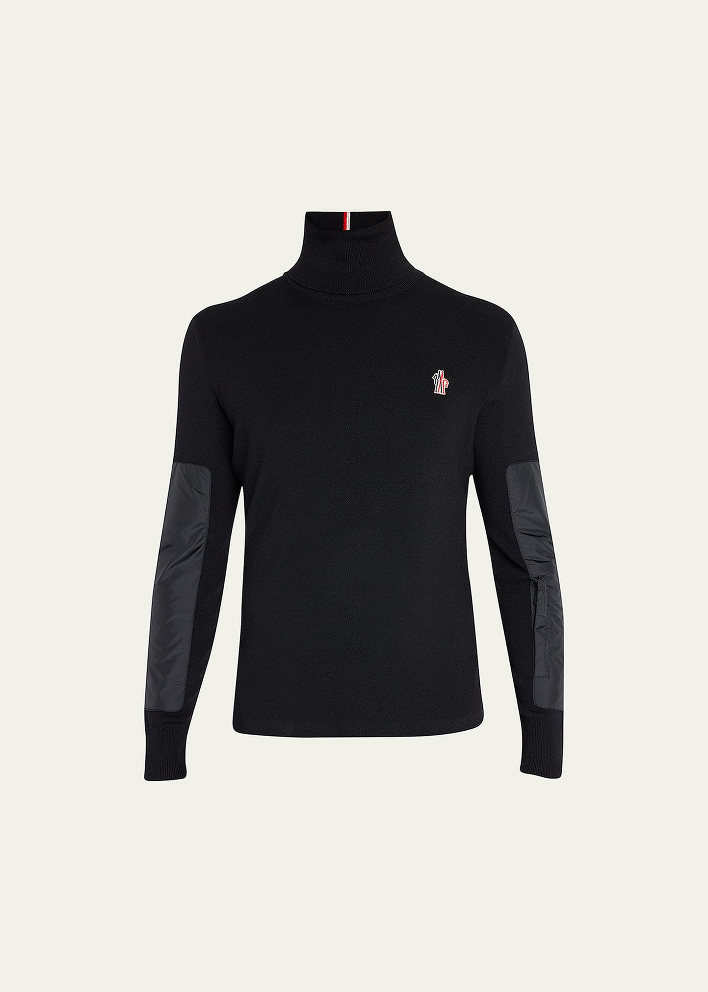 Men's Turtleneck Sweater with Patches