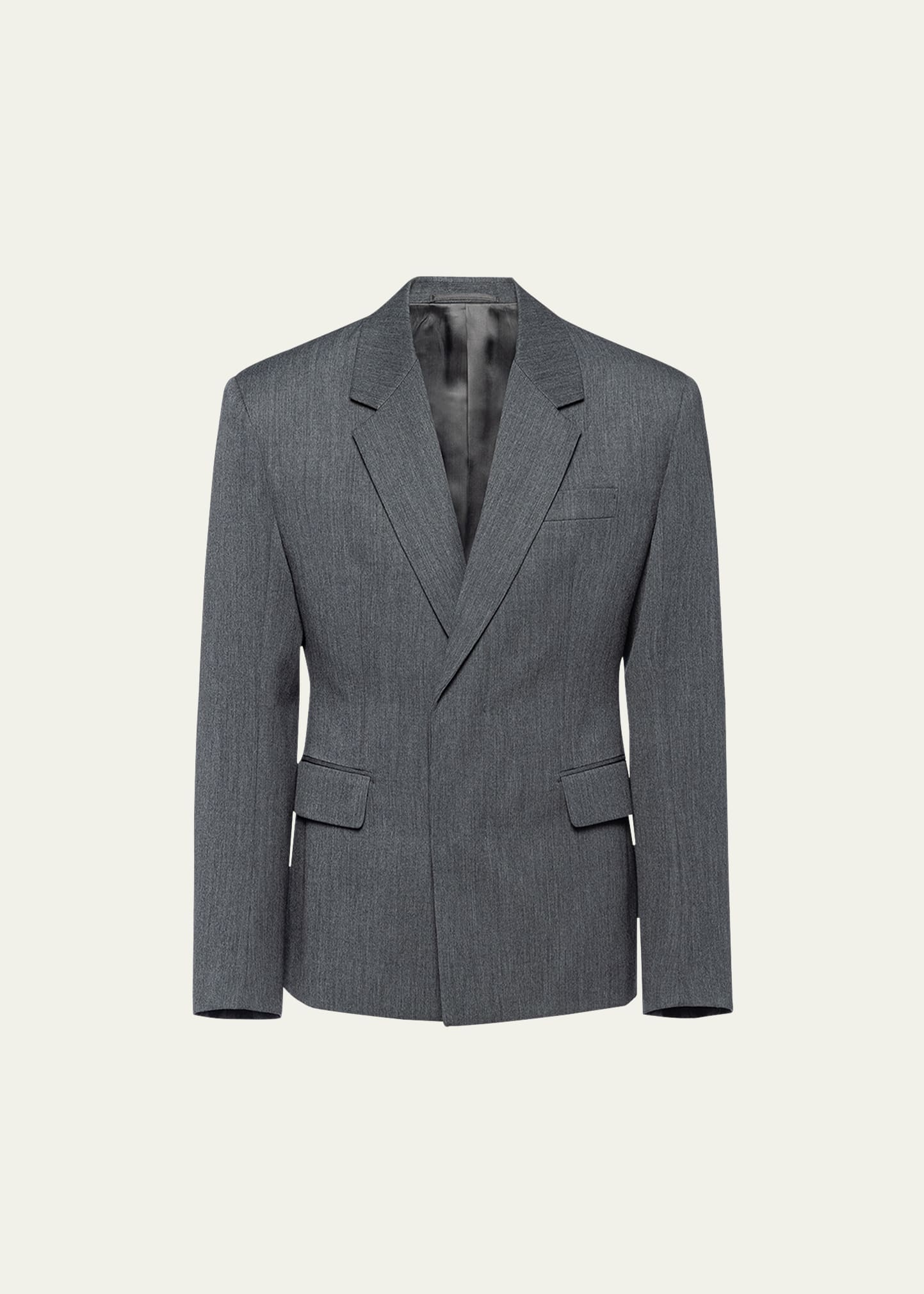 Prada Men's Tailored Gabardine Sport Jacket In Ardesia