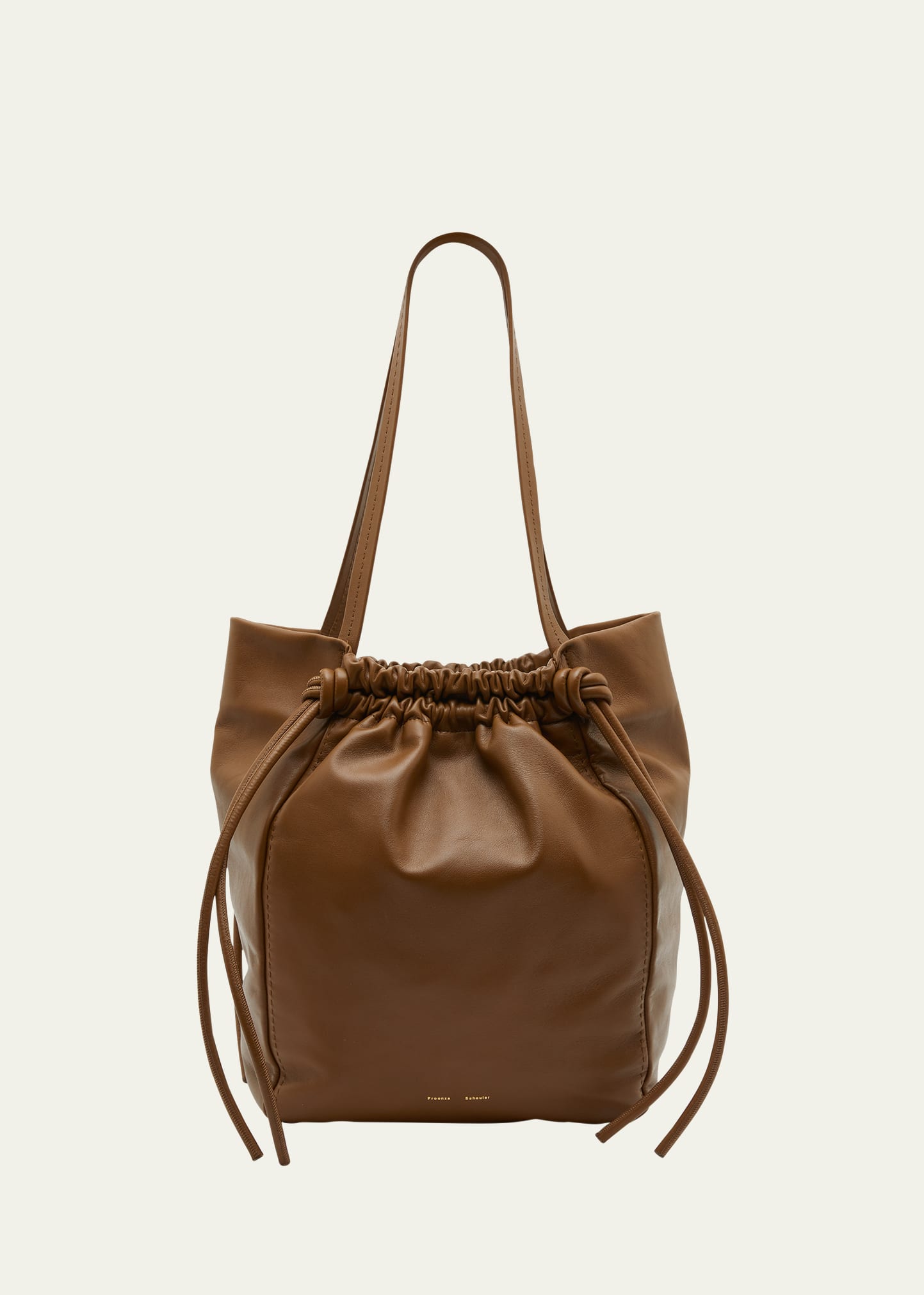 Proenza Schouler Drawstring Calf Leather Tote Bag In 207 Bark