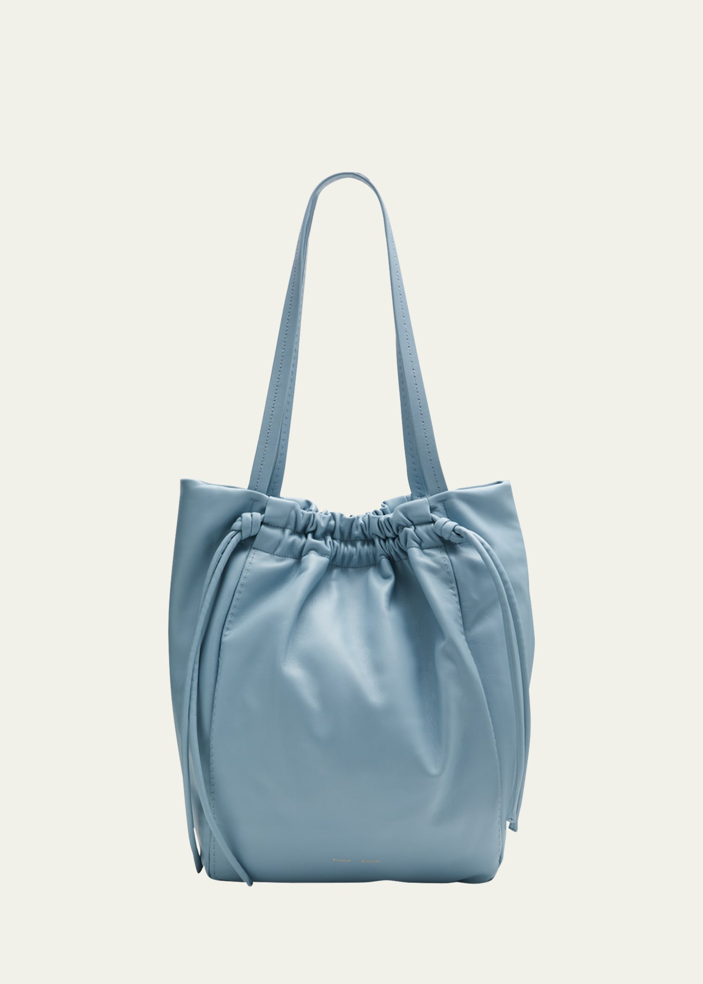 Proenza Schouler Drawstring Calf Leather Tote Bag In Blue Stone