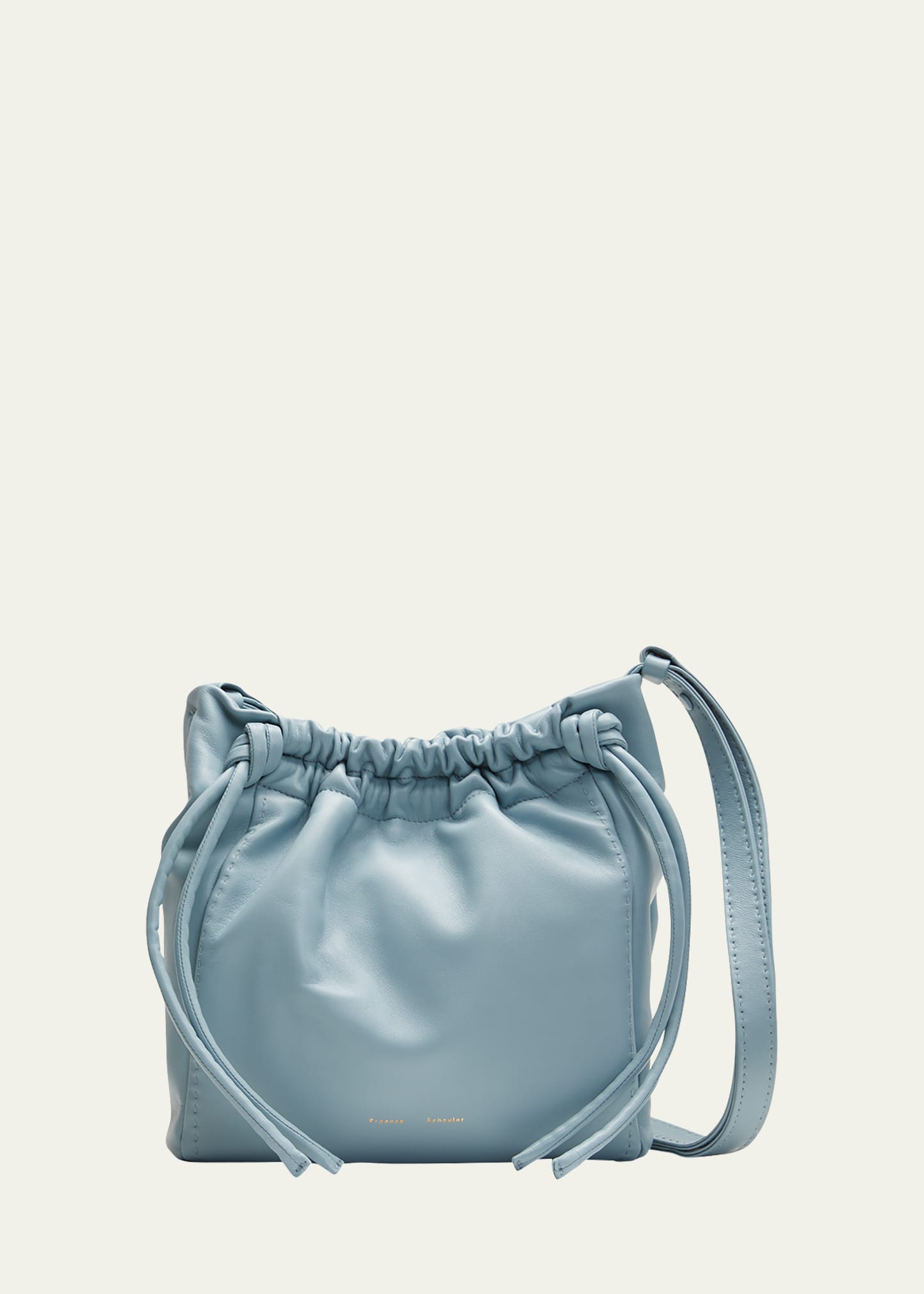 Proenza Schouler Drawstring Pouch Crossbody Bag In Blue Stone