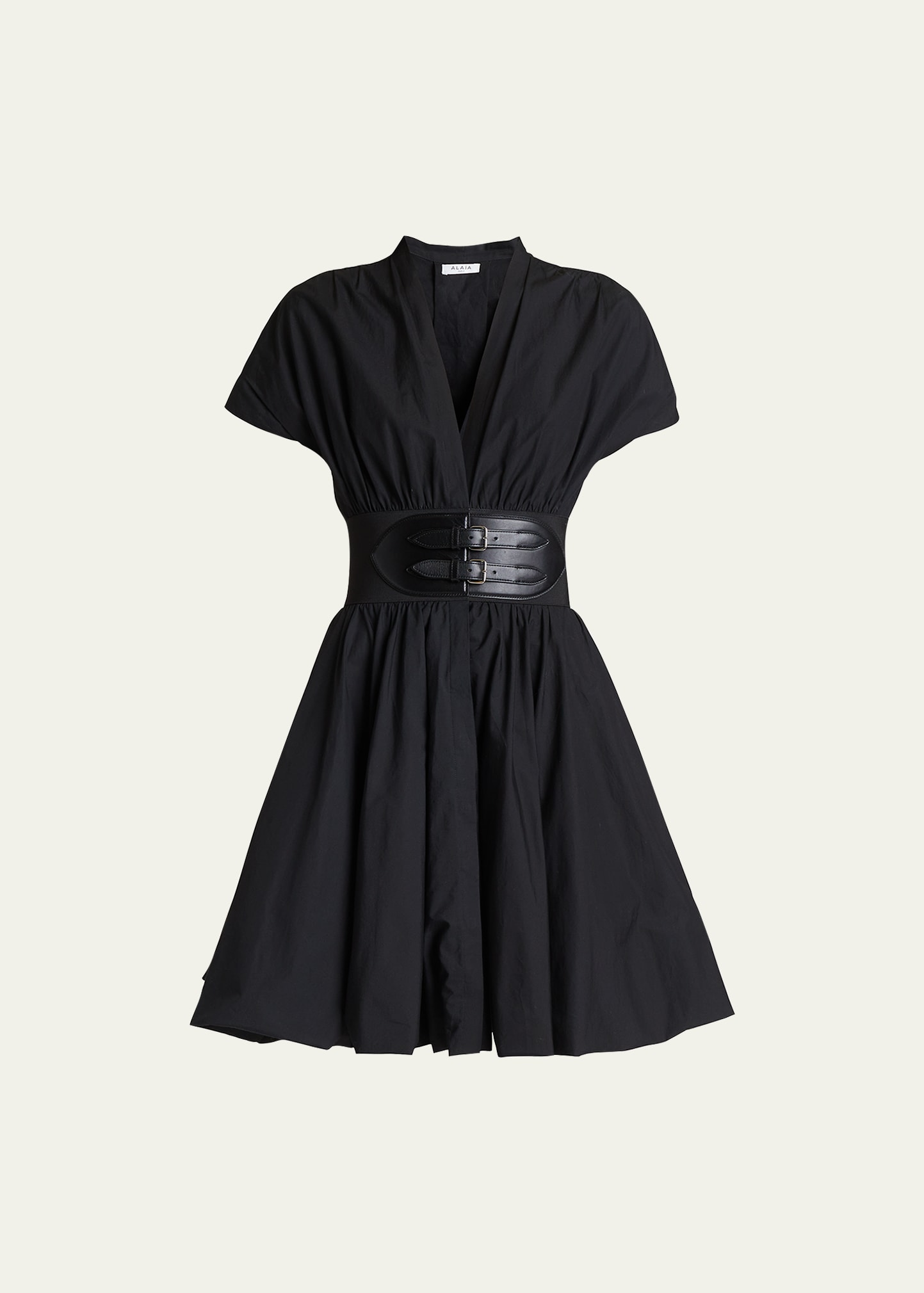 ALAIA＊BELTED MIDI JAPANESE POPLIN プリーツドレス＊送料込 ALAÏA BELTED MIDI JAPANESE POPLIN DRESS | ALAÏA CH