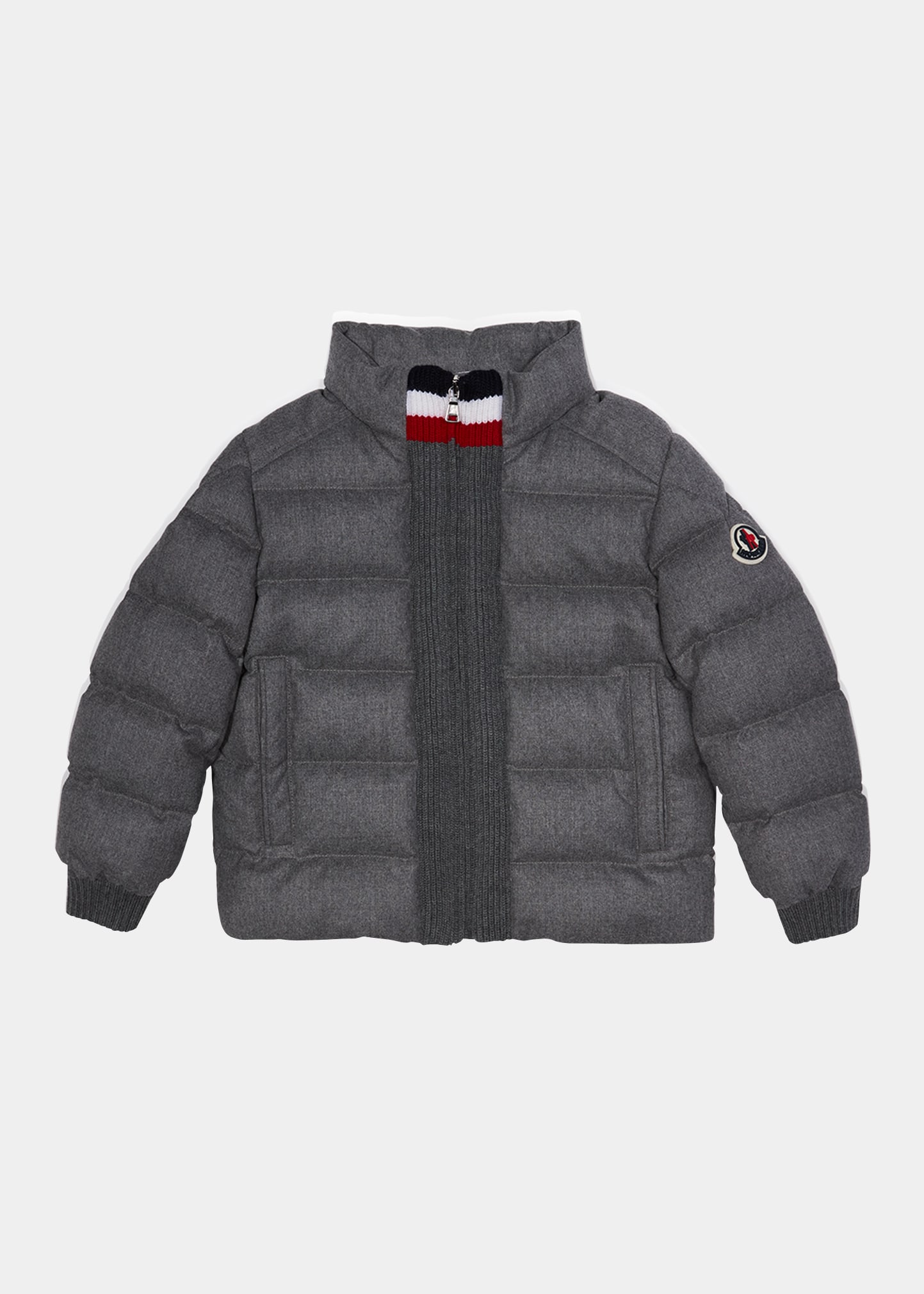 Moncler Kids' Boy's Vord Wool Puffer Jacket In Gray