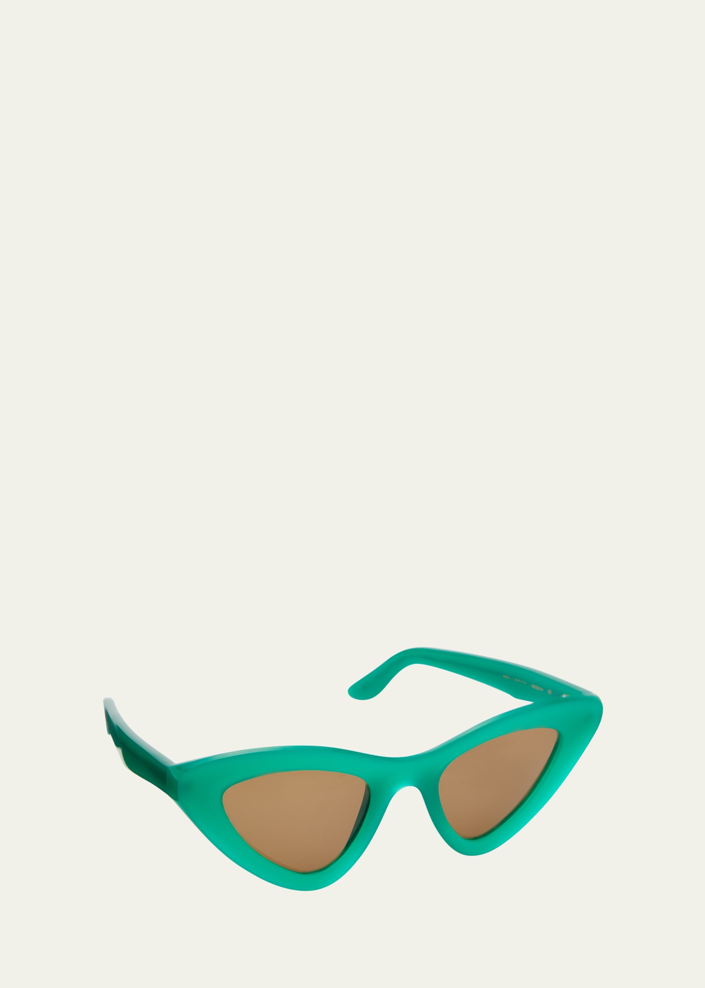 LAPIMA Electric Green Acetate Cat-Eye Sunglasses