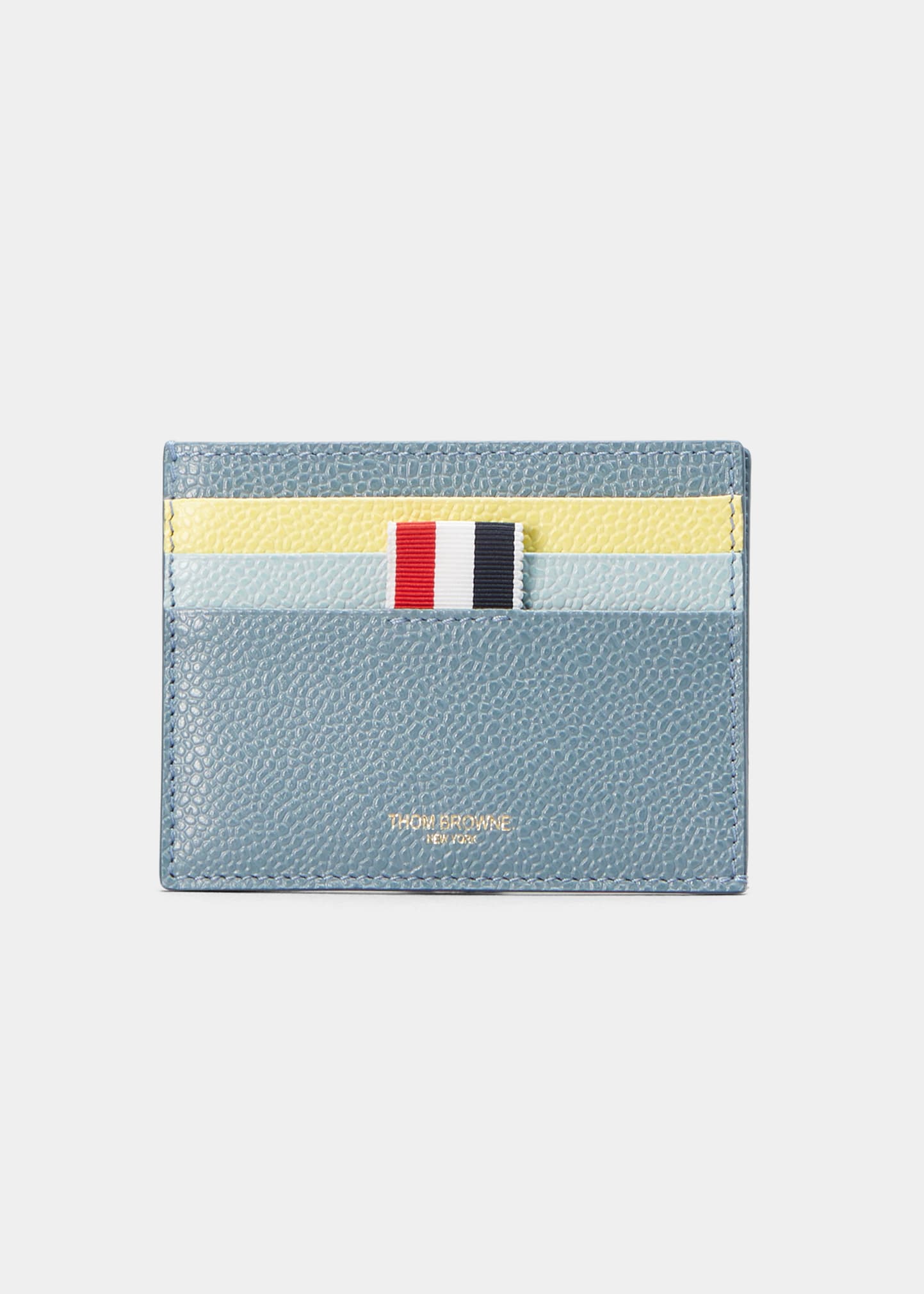 Thom Browne Men's Funmix Pebble Leather Card Holder In Multicolour