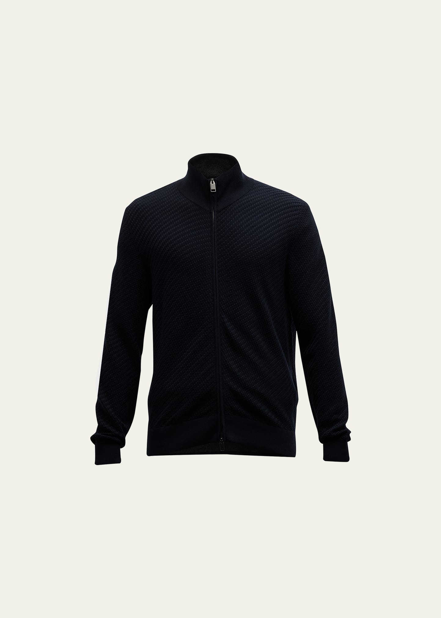 Brioni Men's Wool-Cashmere Full-Zip Sweater