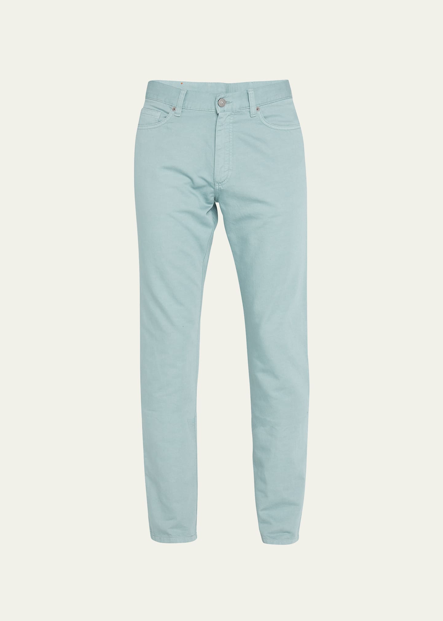 Zegna Men's Sky Cotton-linen 5-pocket Pants In Agave Green