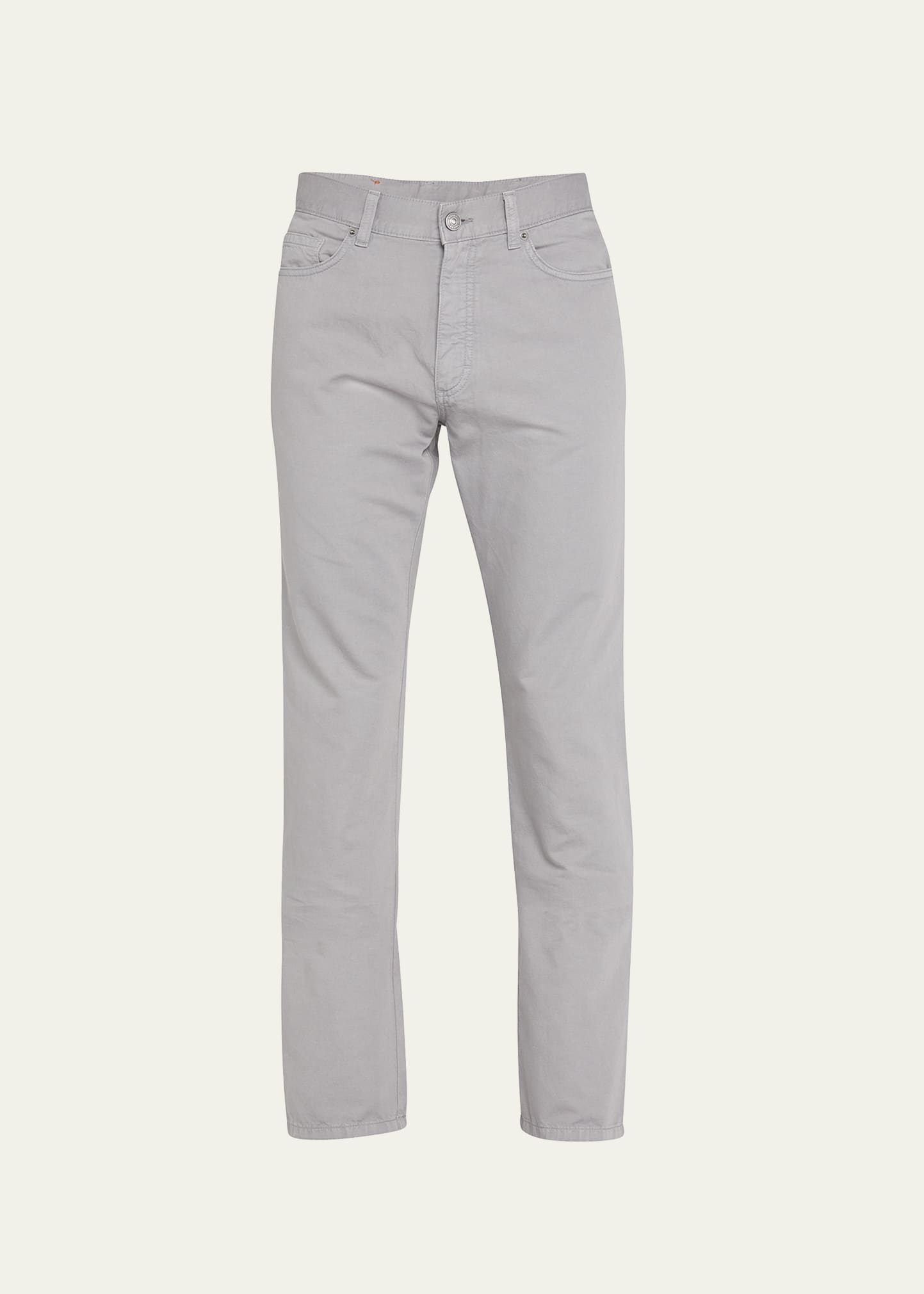Zegna Stretch Gabardine Pants In Silv Sld
