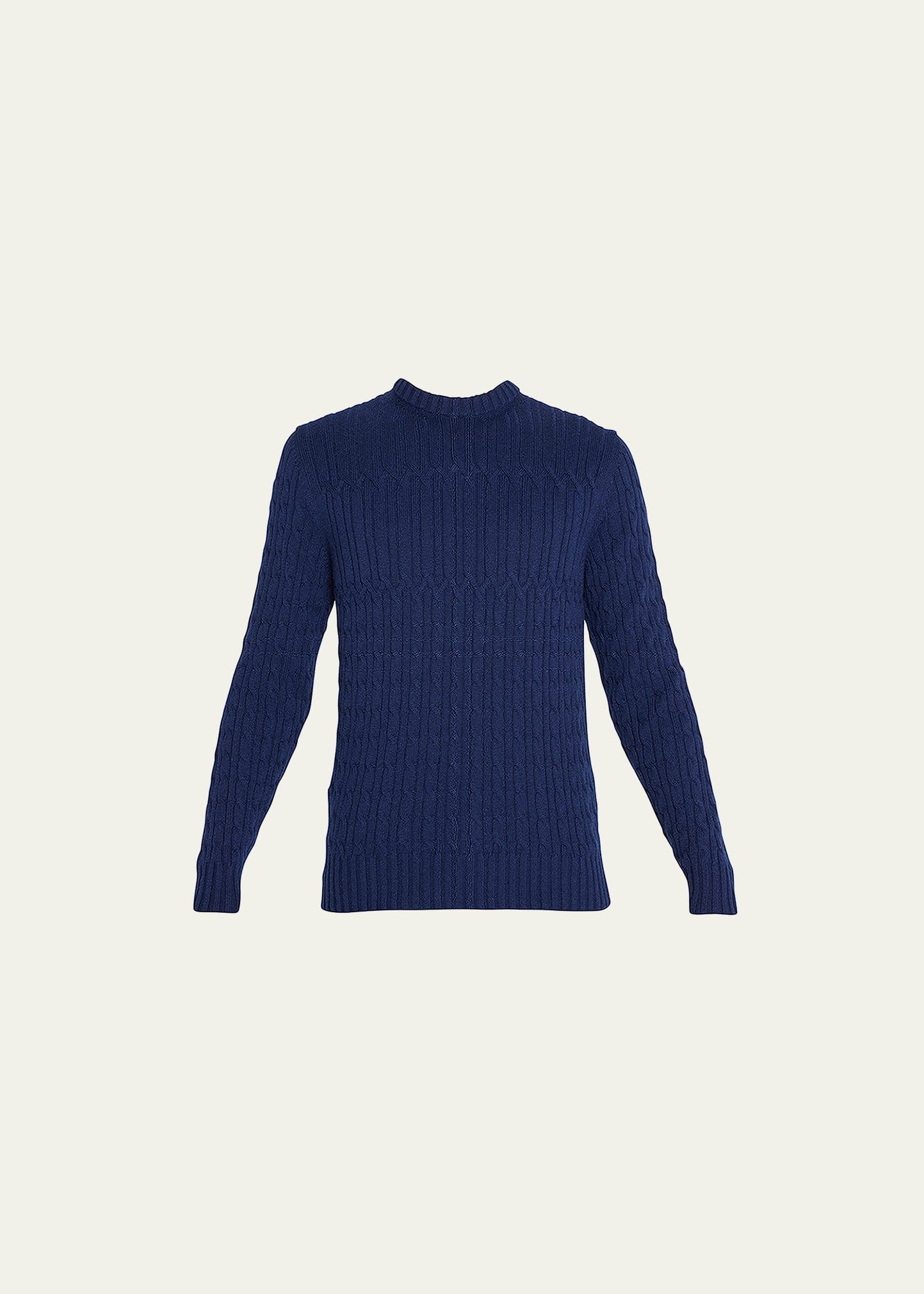 Fioroni Men's Cashmere Cable-Knit Crewneck Sweater