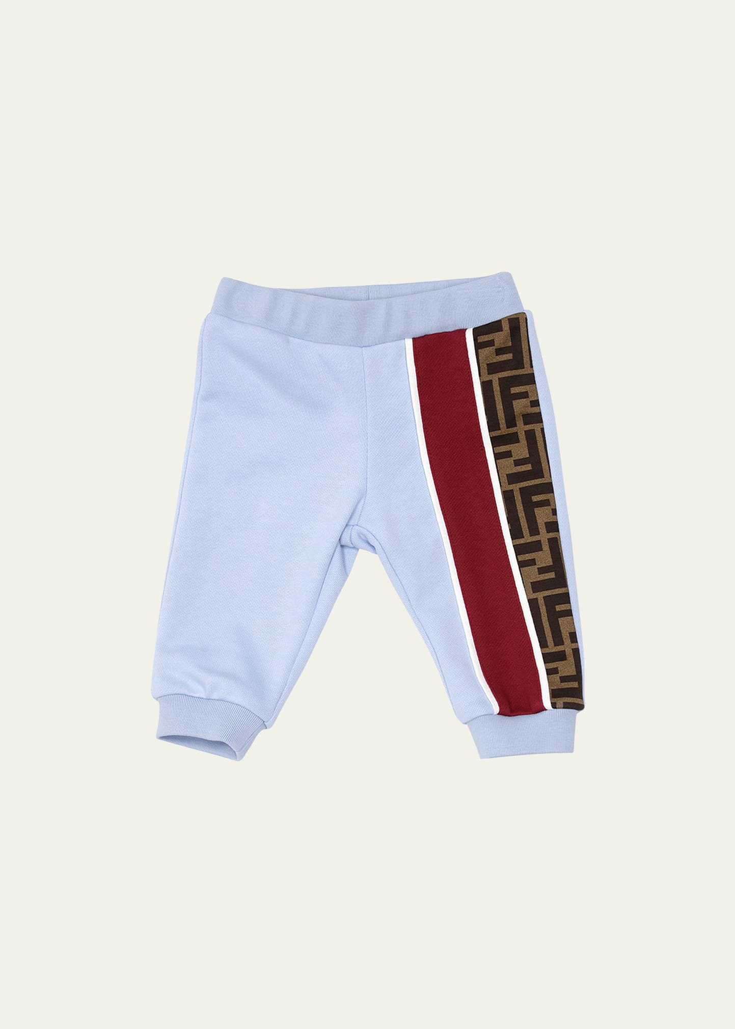 Kid's Stripe Monogram Sweatpants, Size 6M-24M