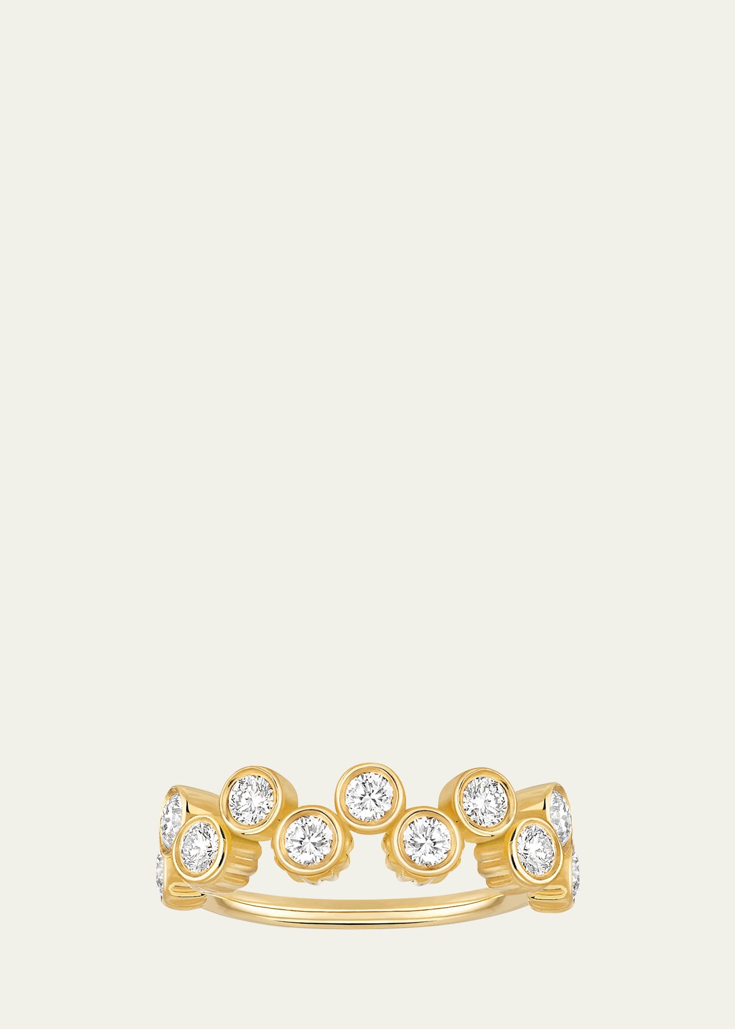 Clique Large Band Ring in 18K Yellow Gold and Diamonds