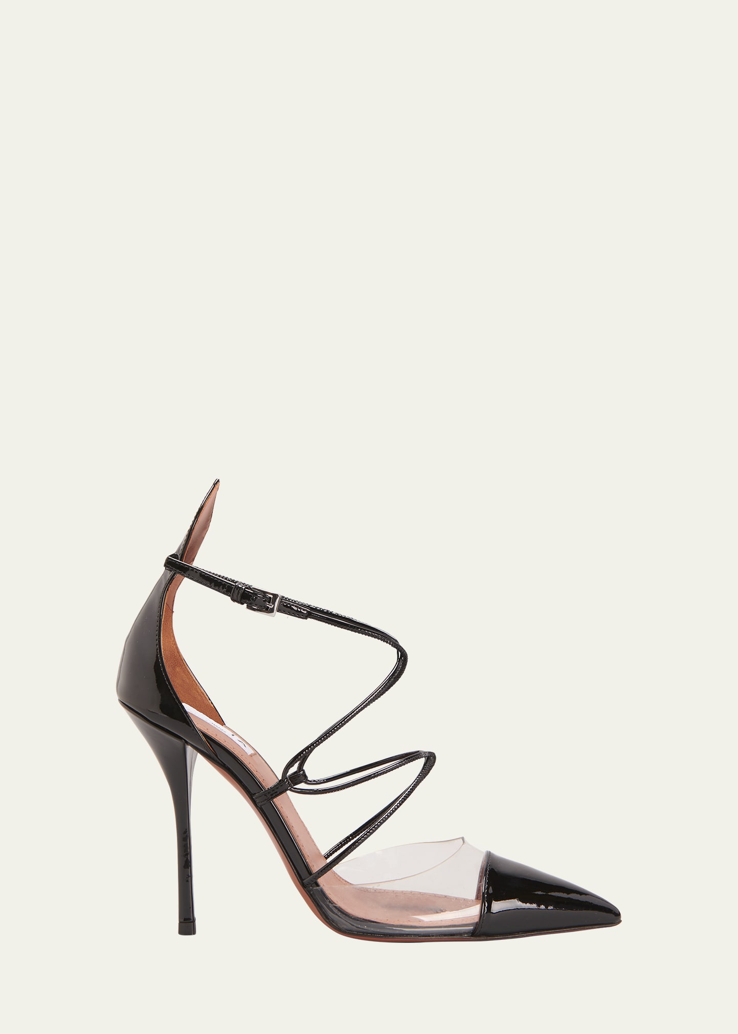 Alaïa Patent Leather And Pvc Pumps In 999 Noir