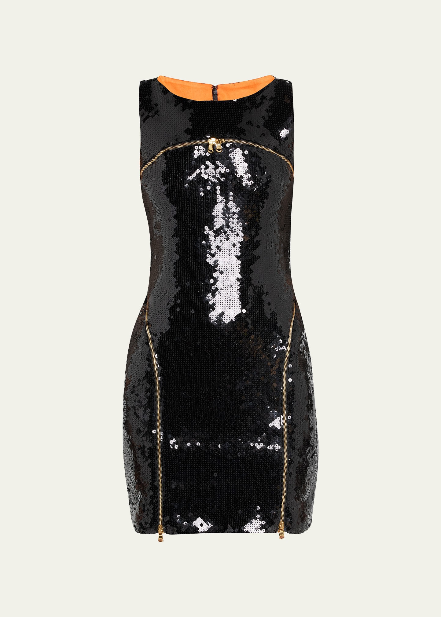CDGNY Sequin Mini Dress w/ Zipper Detail