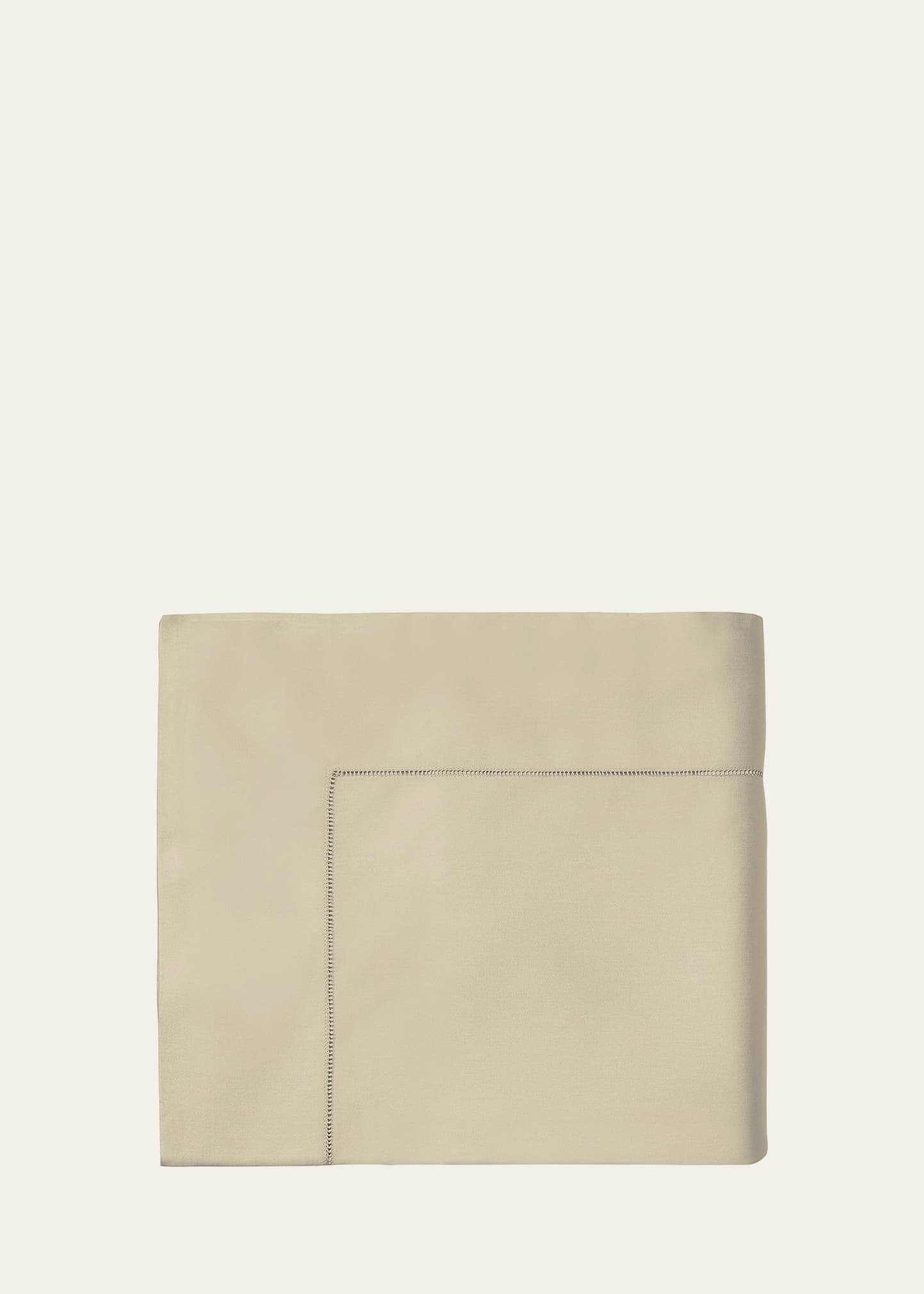 Sferra Fiona Full/queen Flat Sheet In Oat