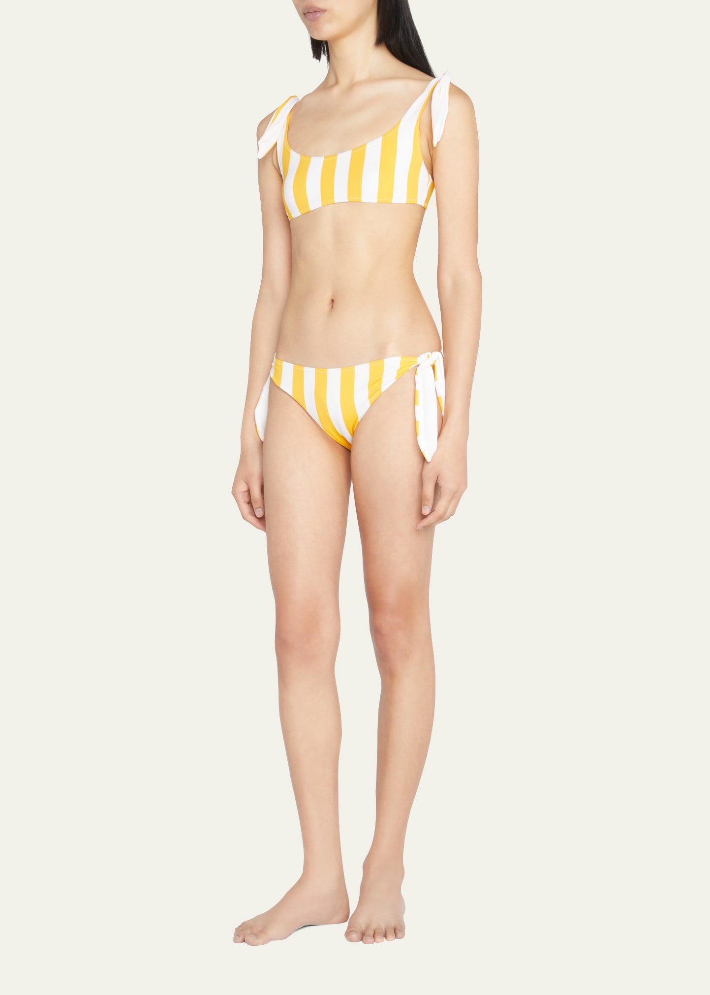 The Elle Tie Striped Bikini Bottoms | Bergdorf Goodman