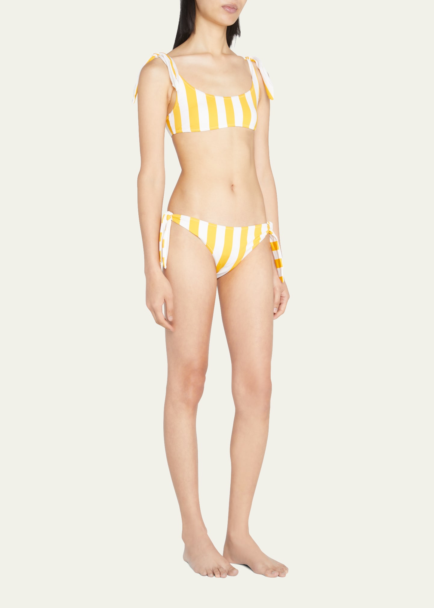 The Elle Tie Striped Bikini Top | Bergdorf Goodman
