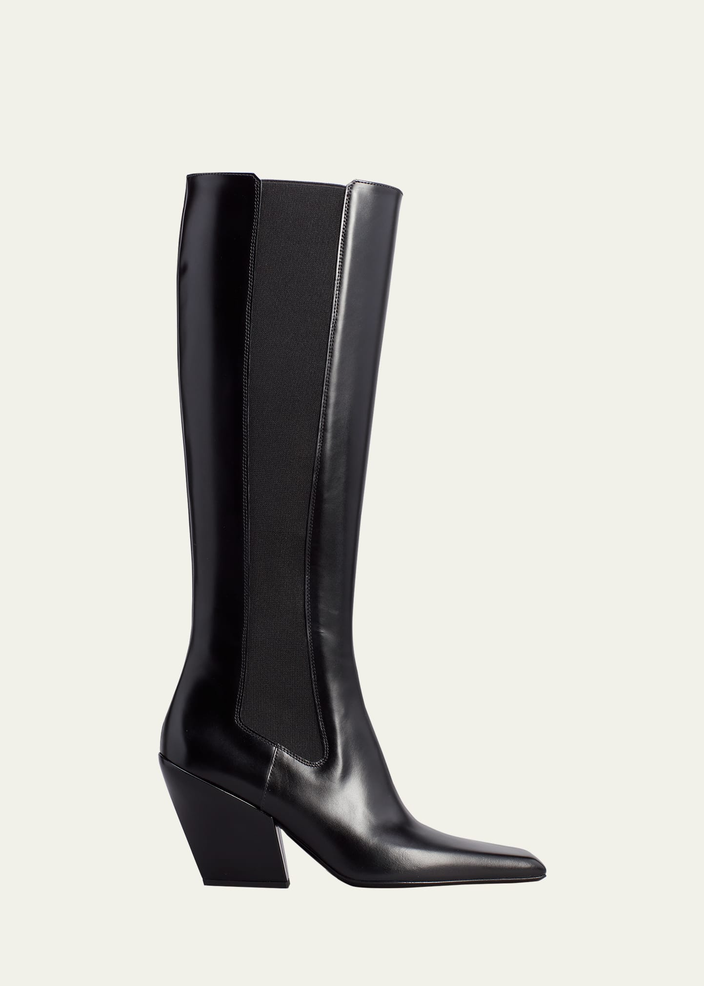 Prada Women's Leather Boots In Nero