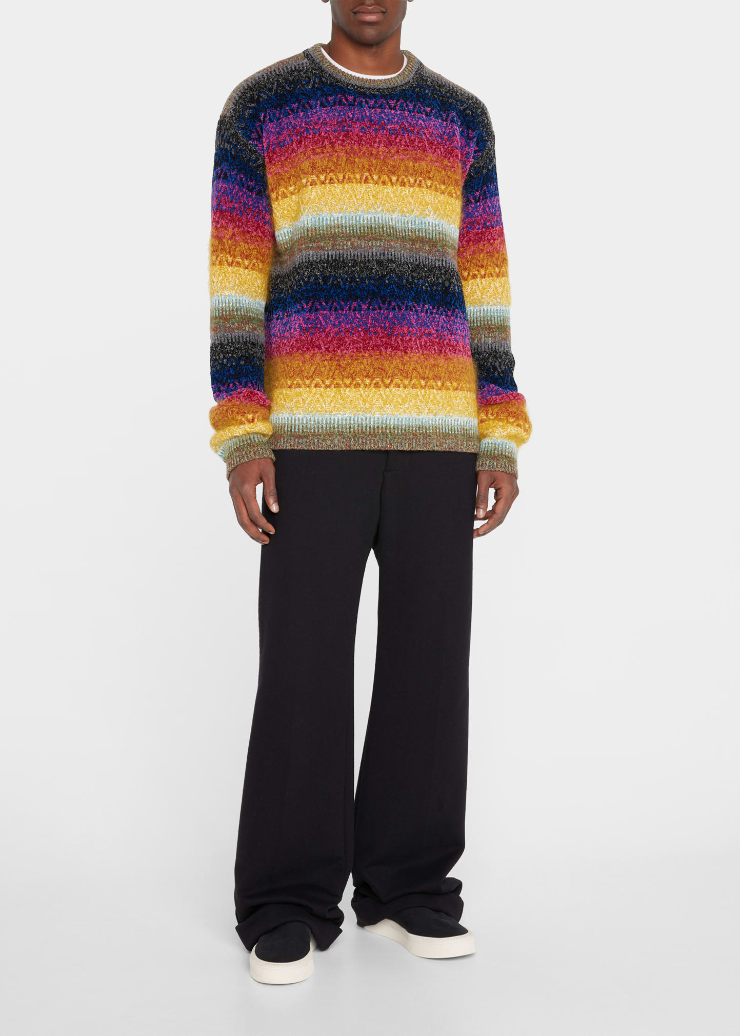 Marni Men's Multi-Stripe Knit Sweater
