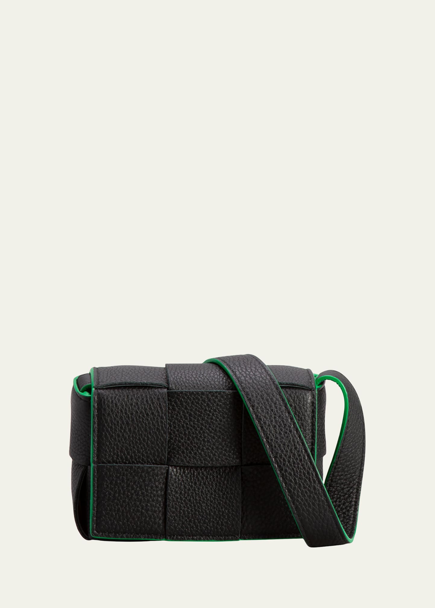 Men's Intrecciato Leather Mini Crossbody Bag