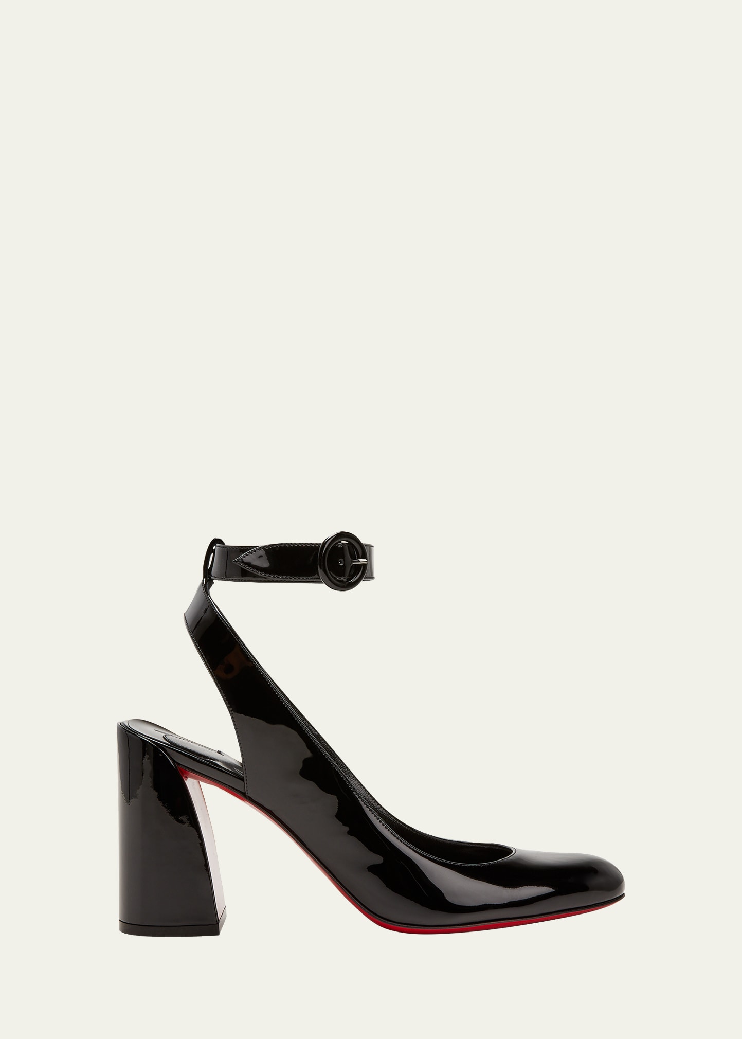 Miss Sab Patent Red Sole Pumps