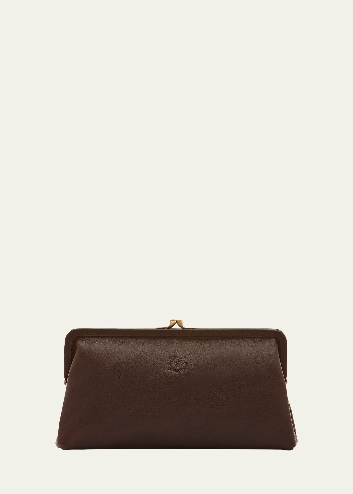 Manuela Vegetable-Tanned Leather Clutch Bag