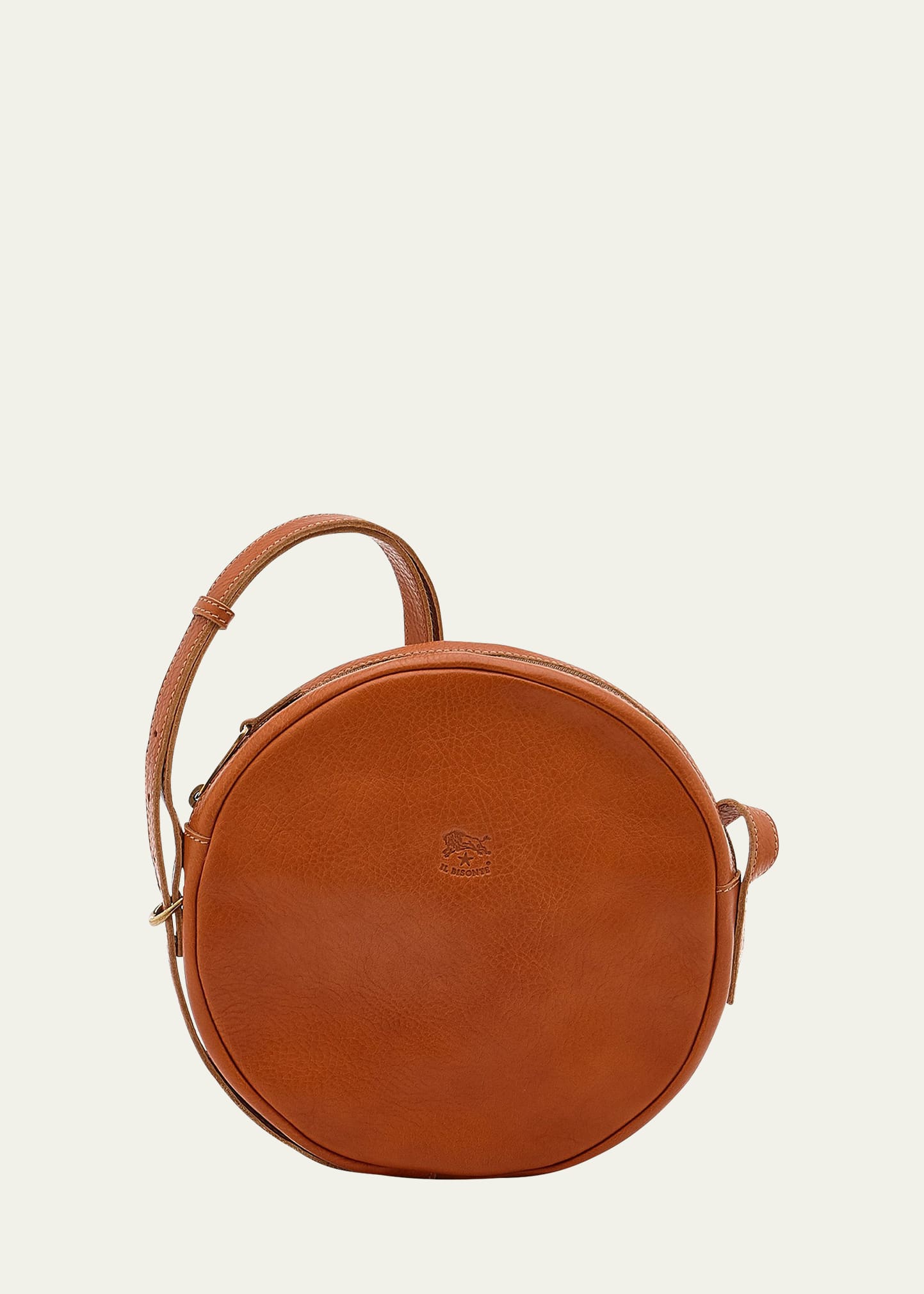 IL BISONTE DISCO ROUND VEGETABLE-TANNED CROSSBODY BAG