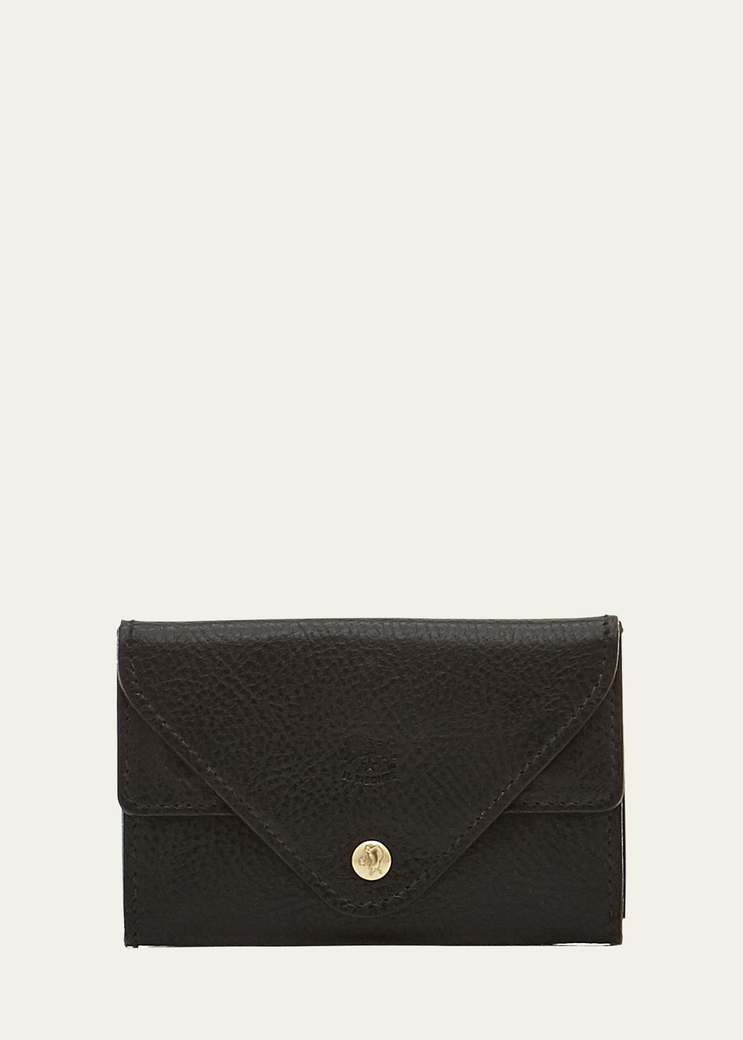 Il Bisonte Uffizi Leather Card Case In Black
