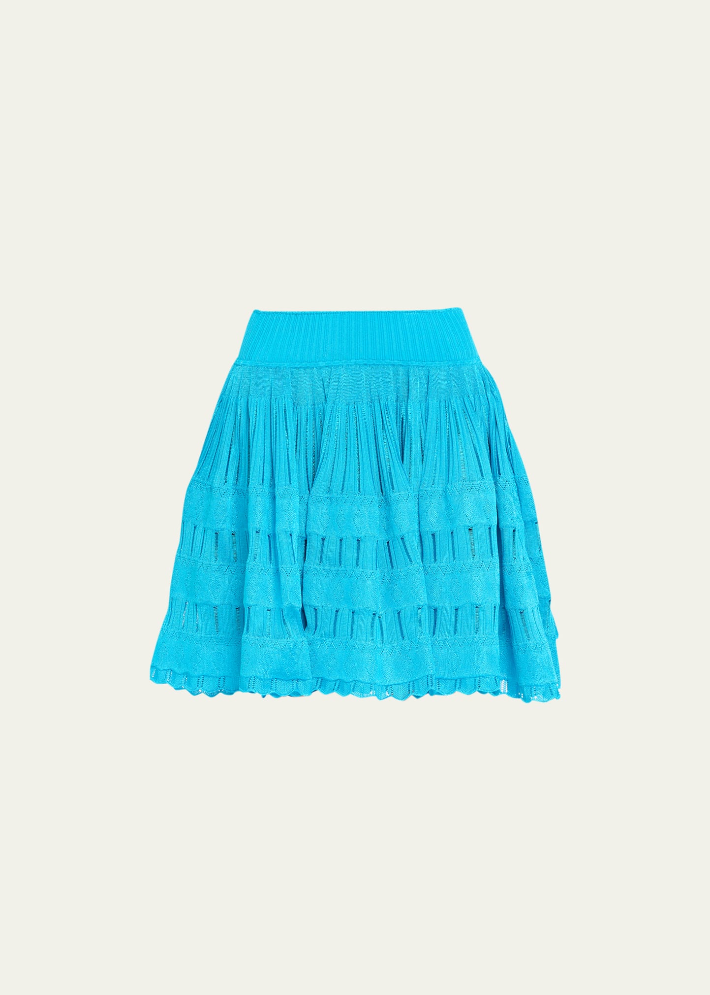 Shop Alaïa Crinoline Mini Skirt In Turquoise