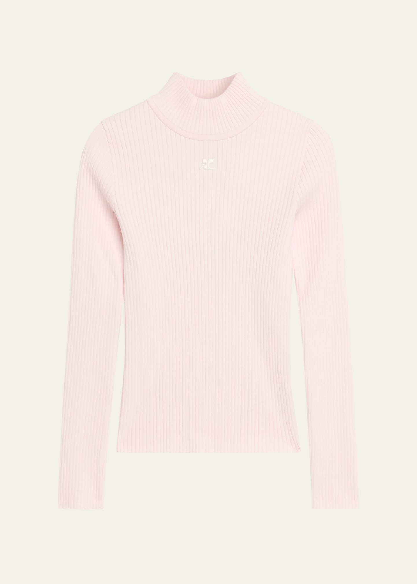 COURRÈGES TURTLENECK LONG-SLEEVE RIB SWEATER