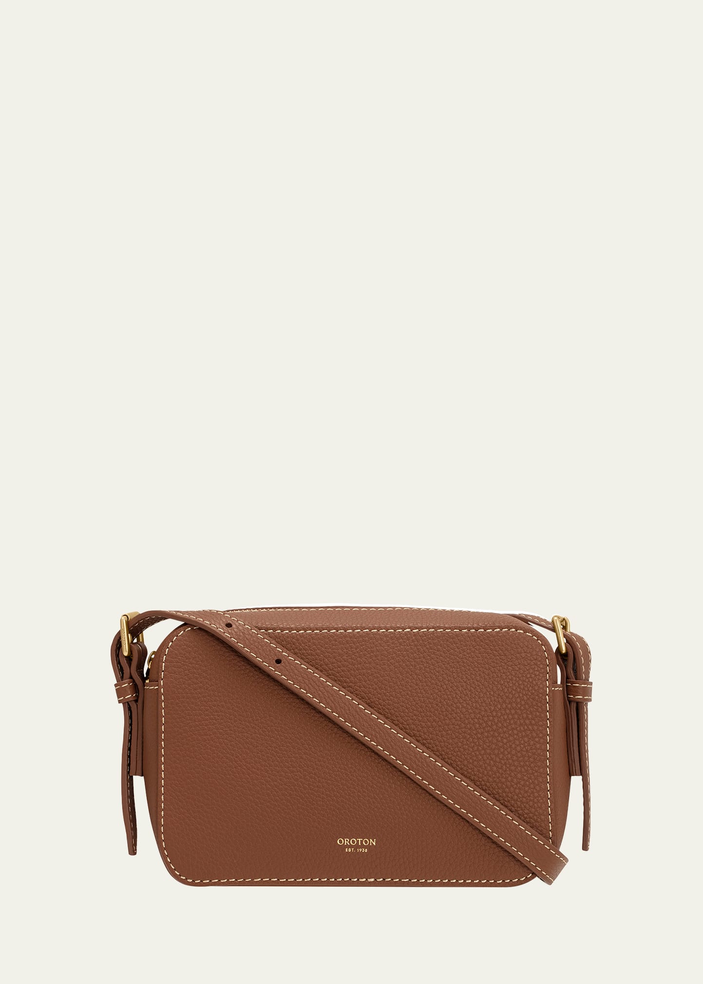 Oroton Margot Zip Camera Crossbody Bag In Whiskey