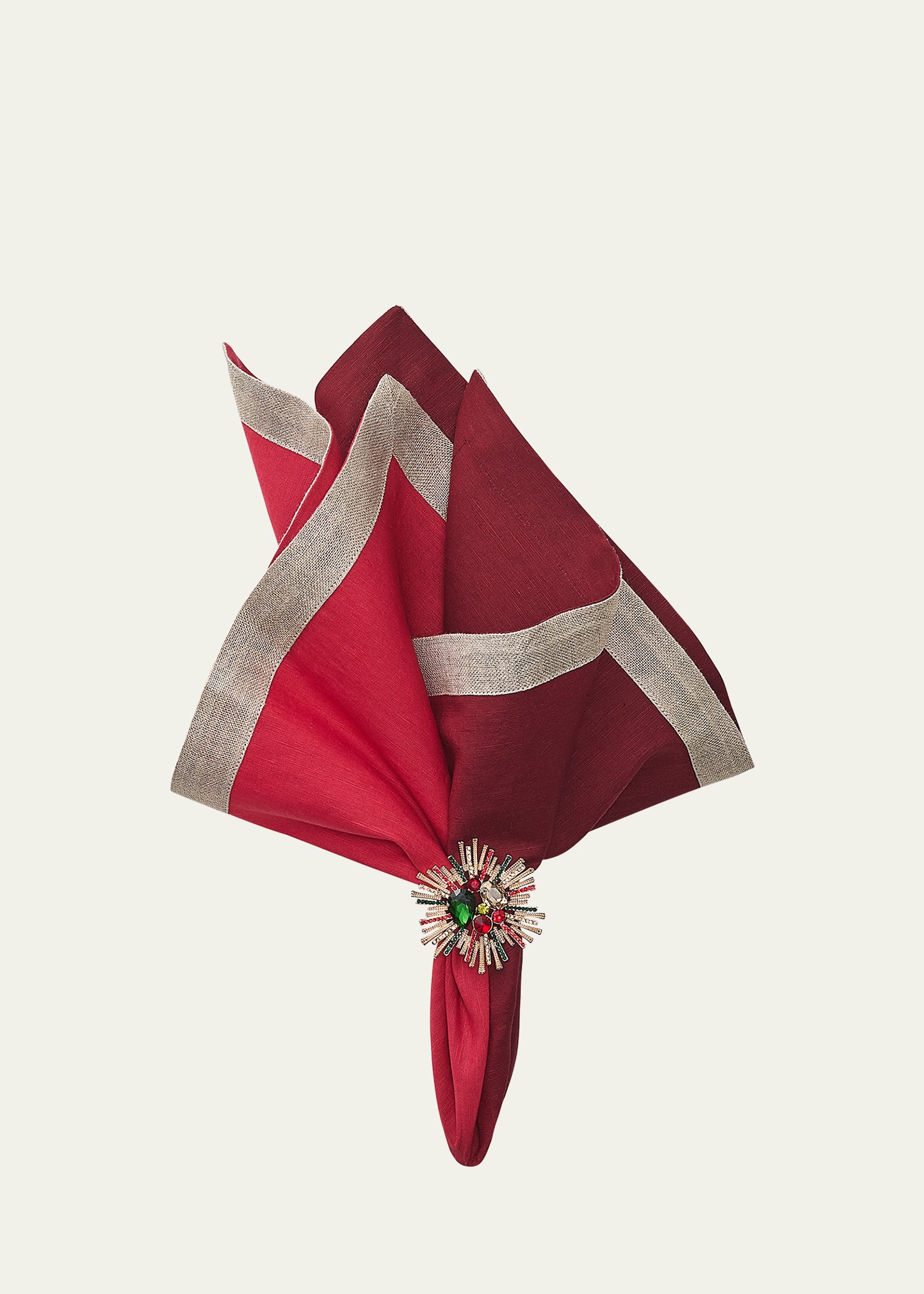 Kim Seybert Dip Dye Napkin In Red/burgundy