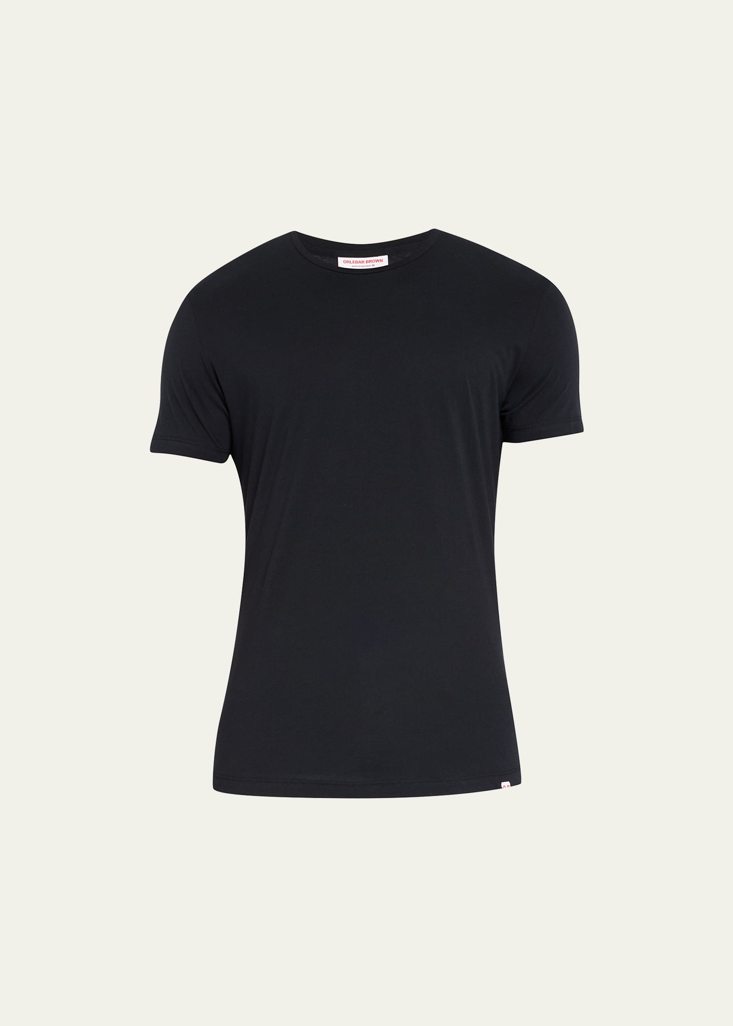 Shop Orlebar Brown Men's Basic Ob-t Crewneck T-shirt In Black