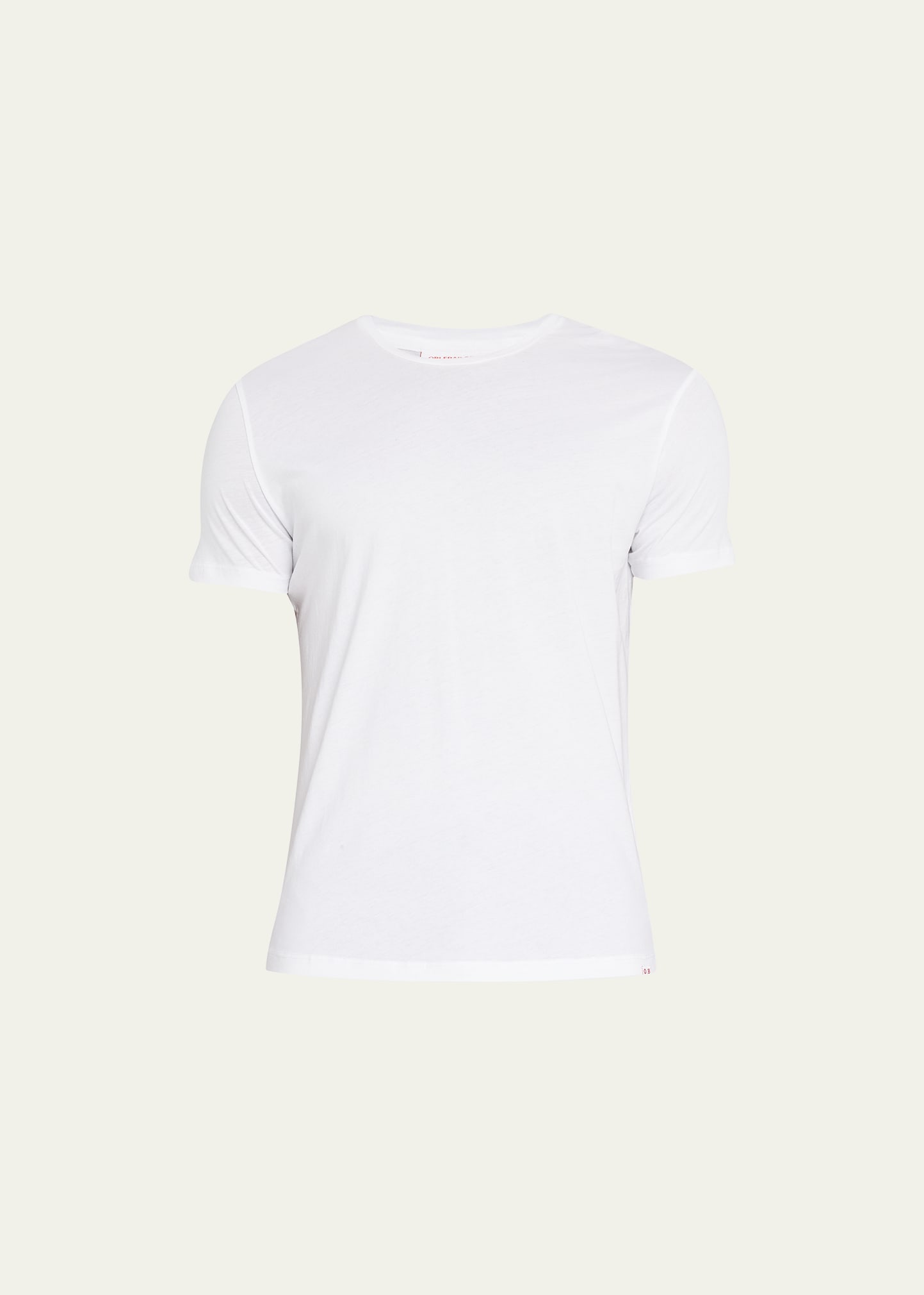 Shop Orlebar Brown Men's Basic Ob-t Crewneck T-shirt In White