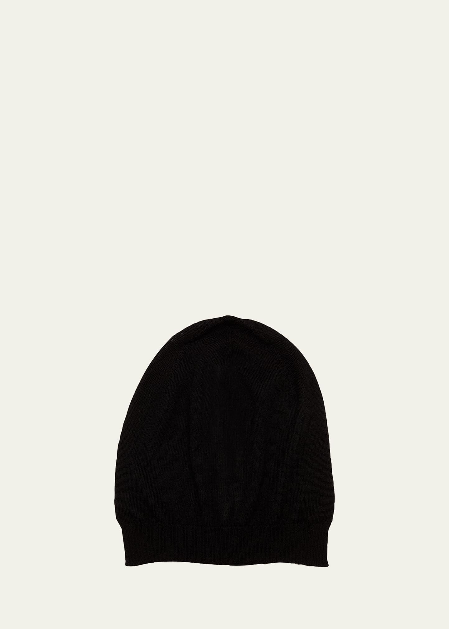 Rick Owens Men's Cashmere Beanie Hat In Black
