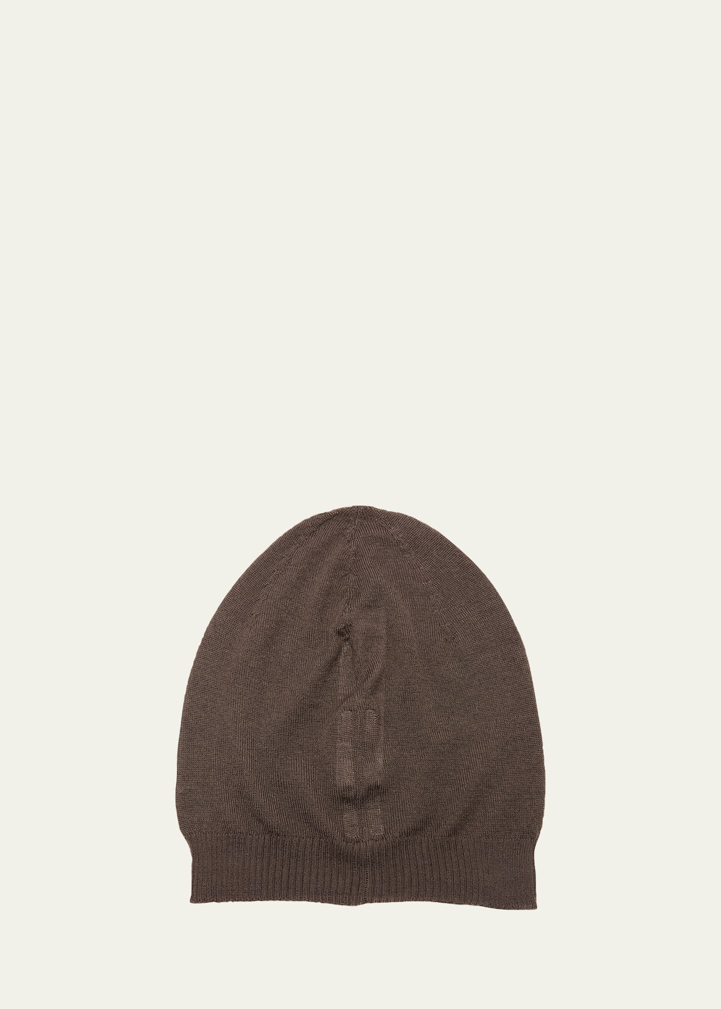 Rick Owens Men's Cashmere Beanie Hat In Grey