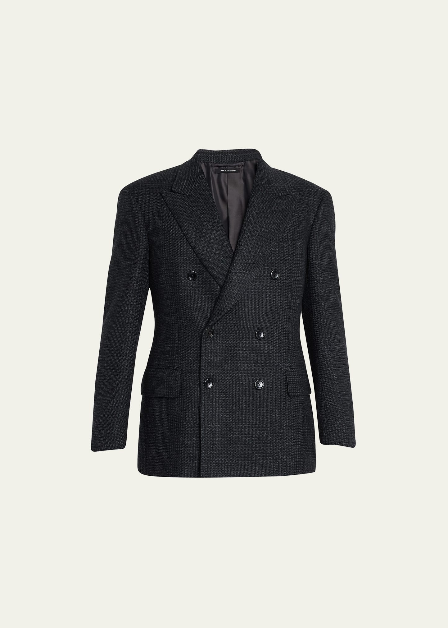 Tom Ford Men's Wool-blend Check Suit In Dark Gray