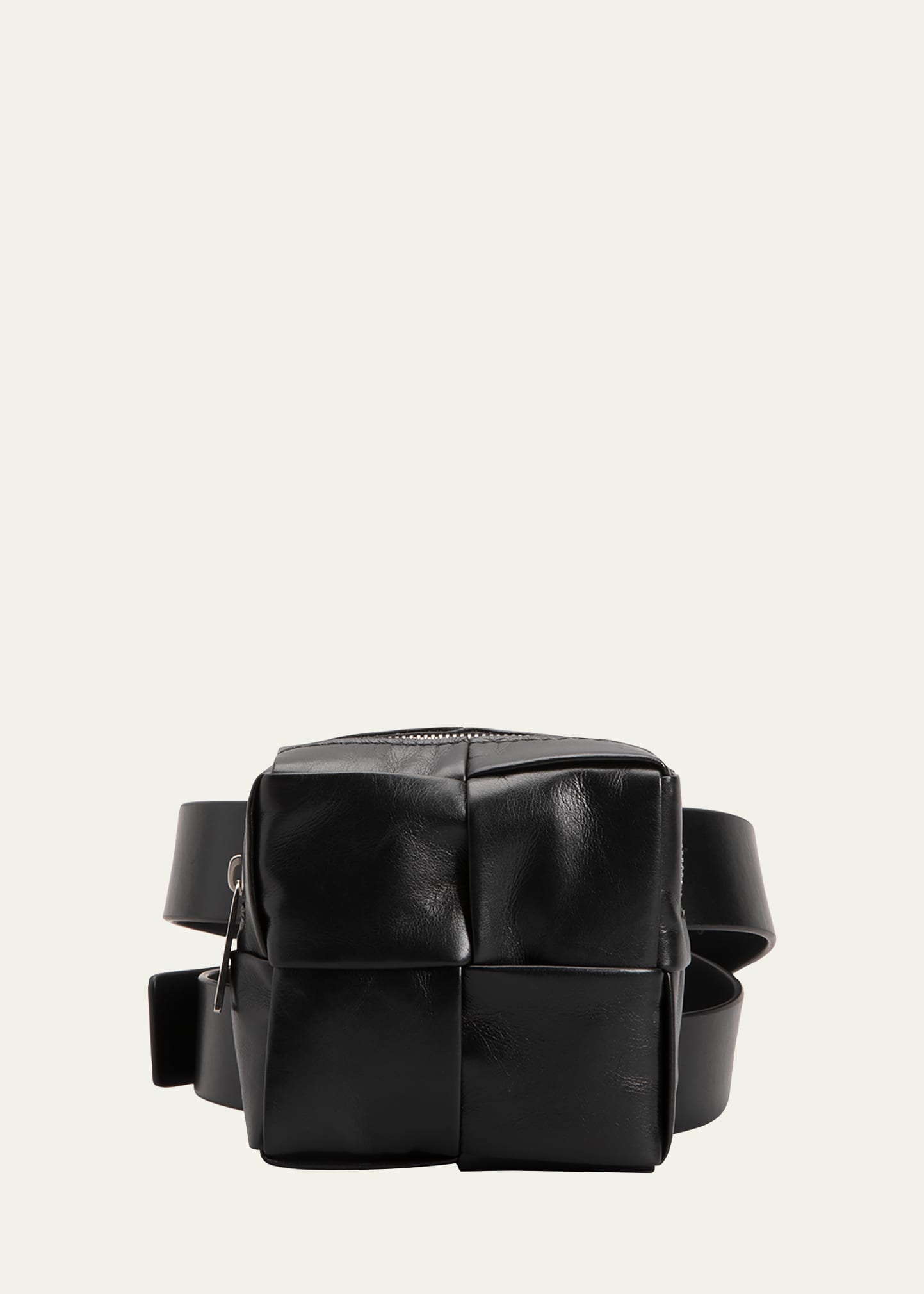 Bottega Veneta Men's Mini Cassette Intrecciato Leather Belt Bag