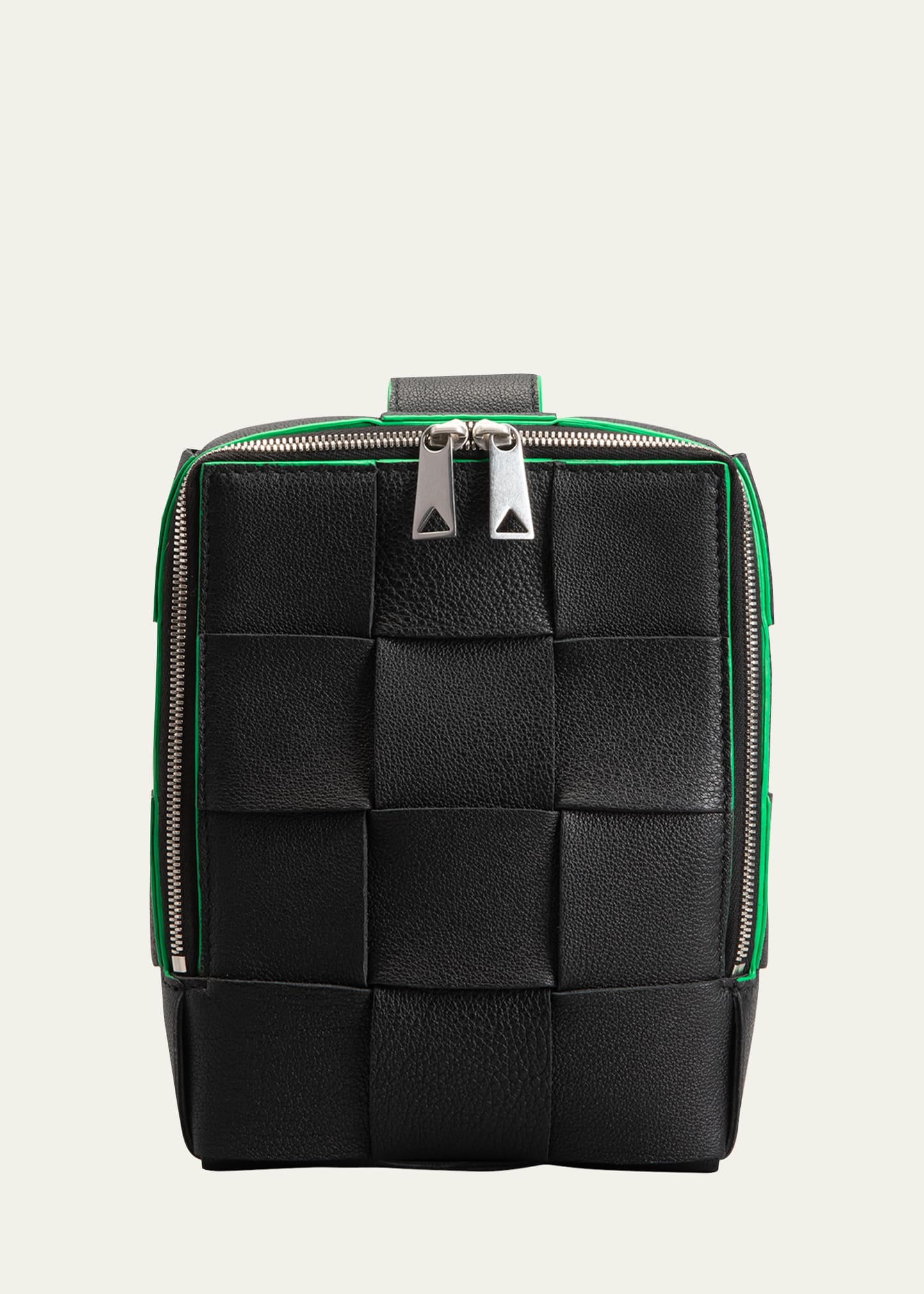 Bottega Veneta Men's Mini Cassette Intrecciato Leather Sling Belt Bag