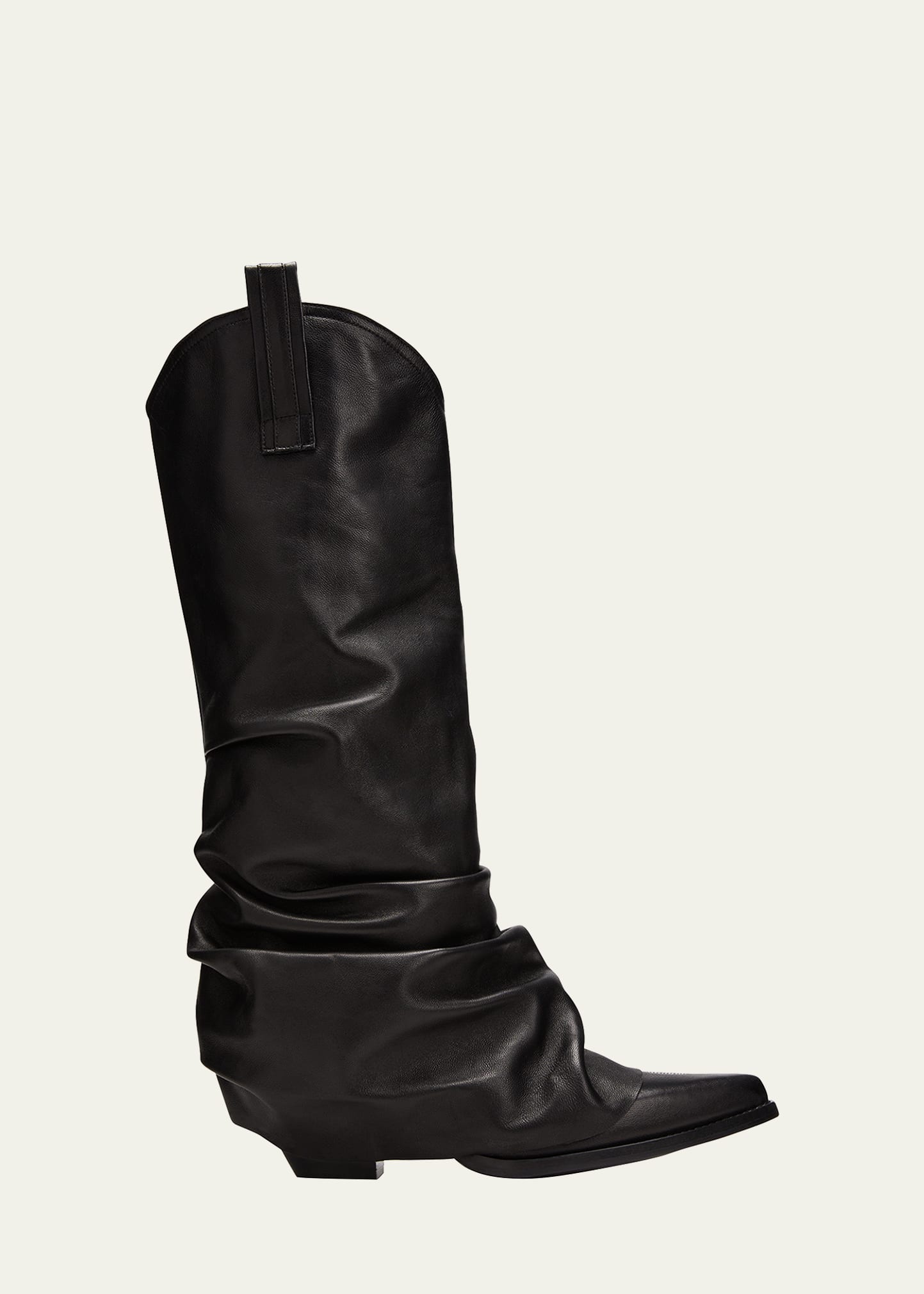 Leather Sleeve Cowboy Boots
