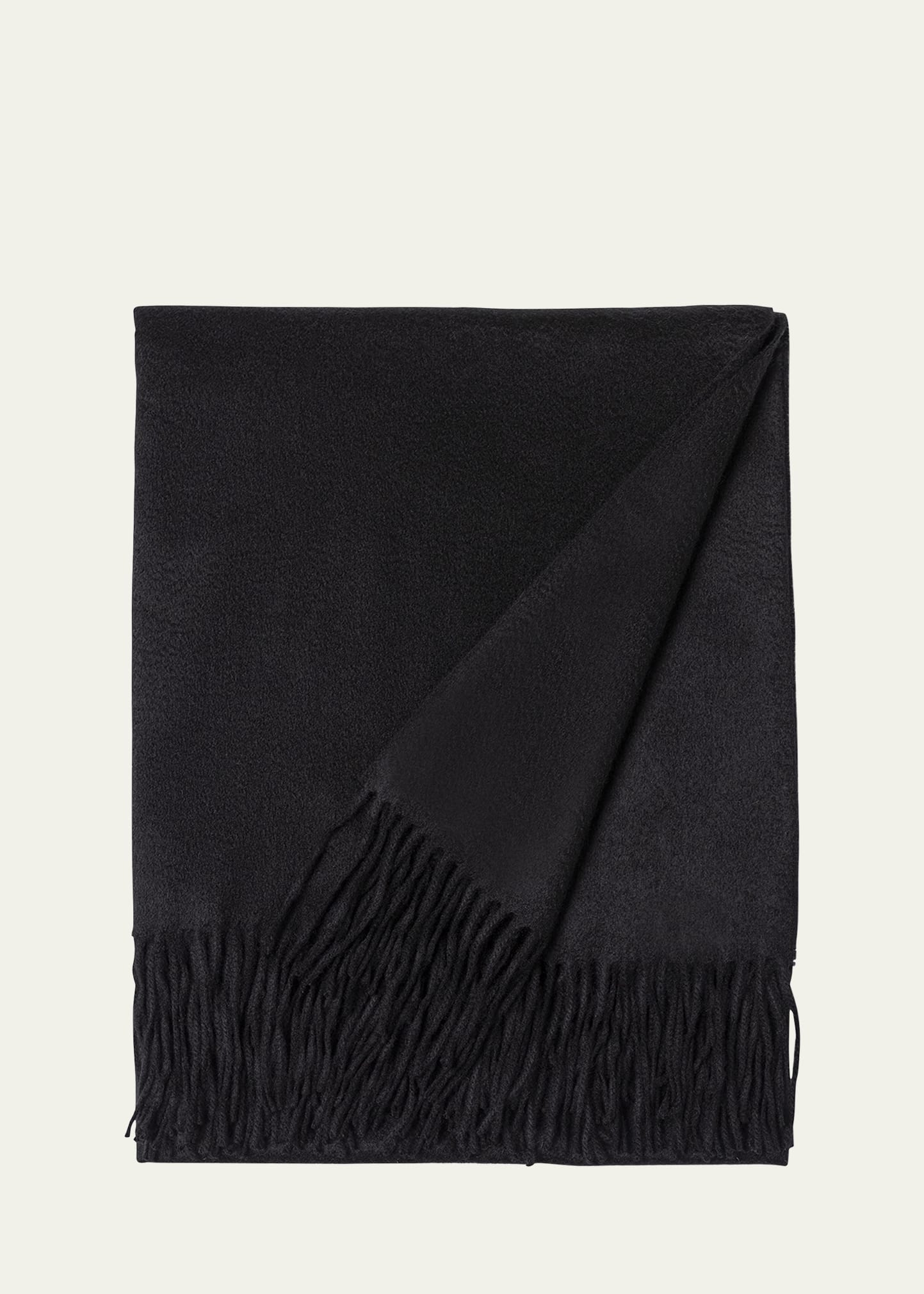 Bergdorf Goodman Trentino Throw Blanket In Black