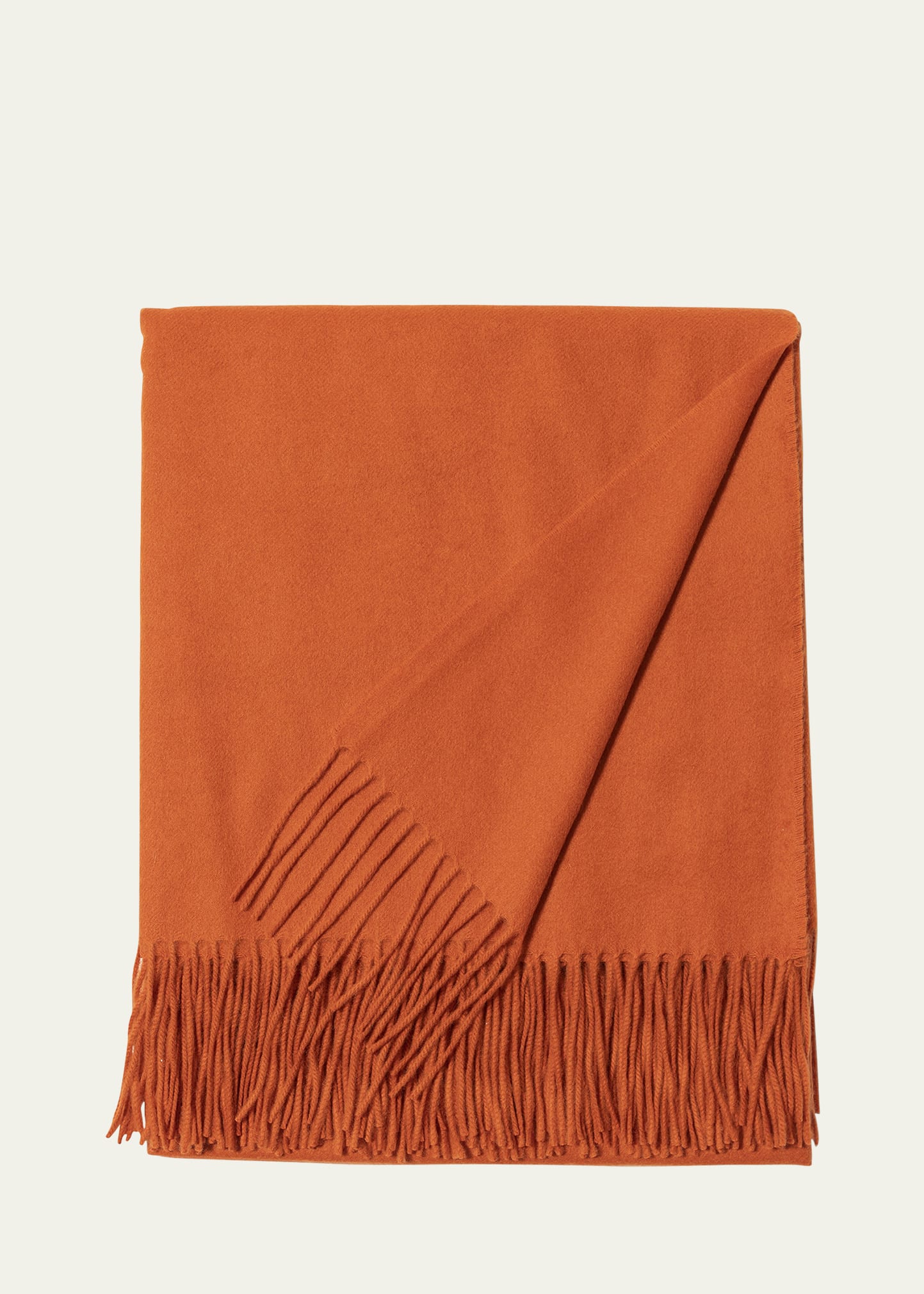Bergdorf Goodman Trentino Throw Blanket In Orange