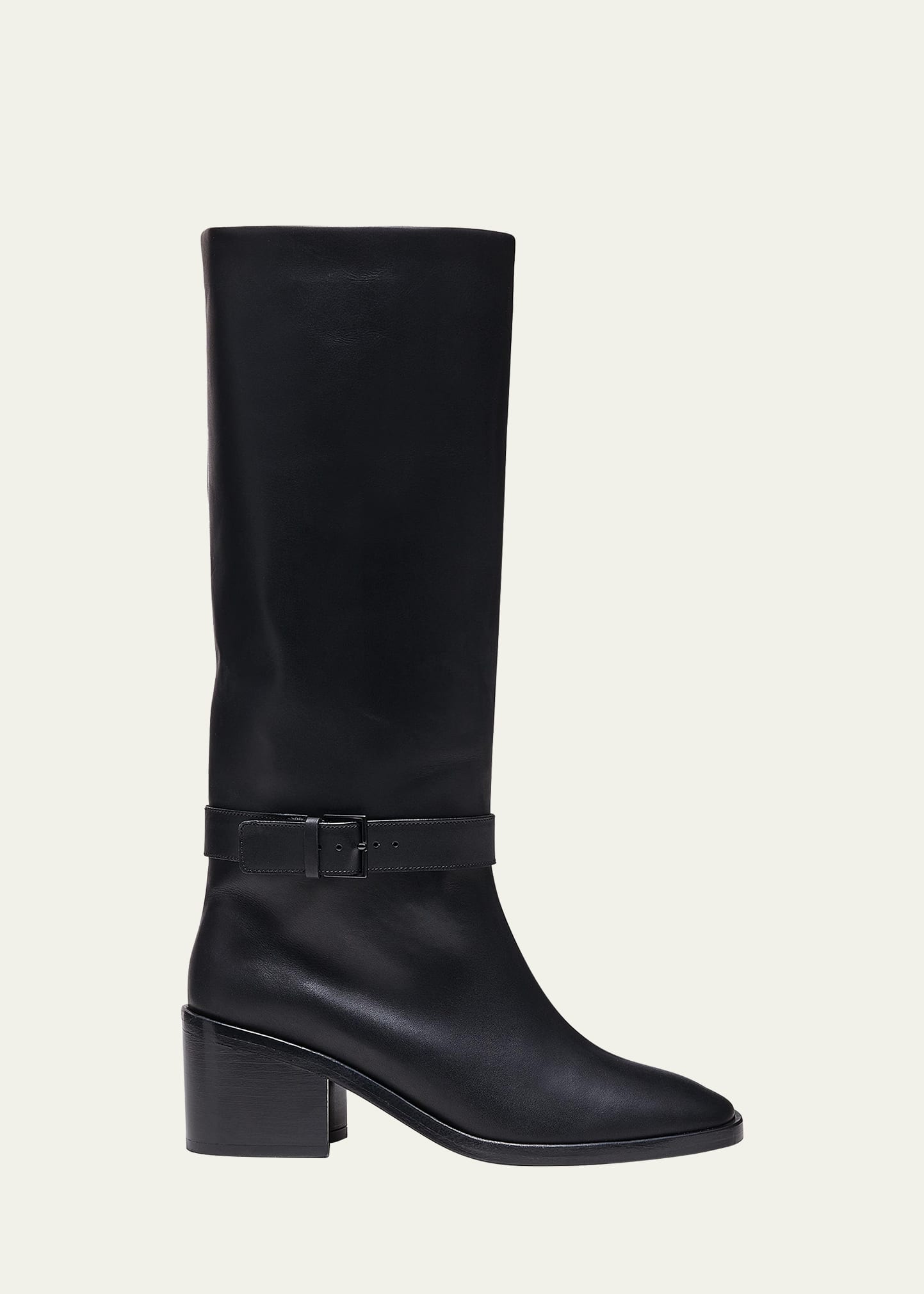 Clergerie Paris Tal Leather Buckle Tall Boots