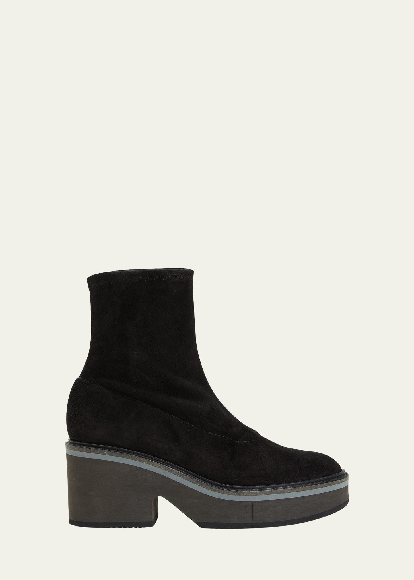 Clergerie Paris Suede Platform Ankle Booties
