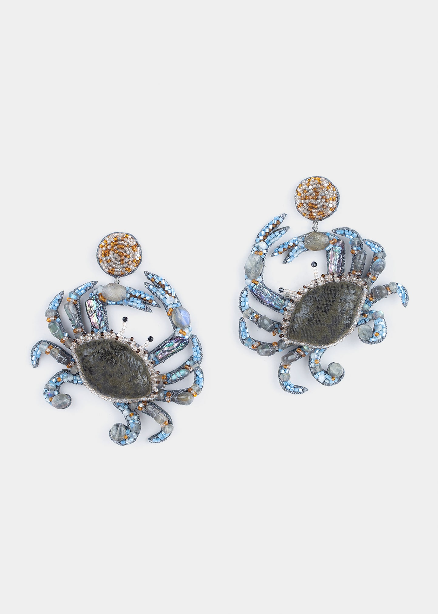 Beaded Crab Earrings